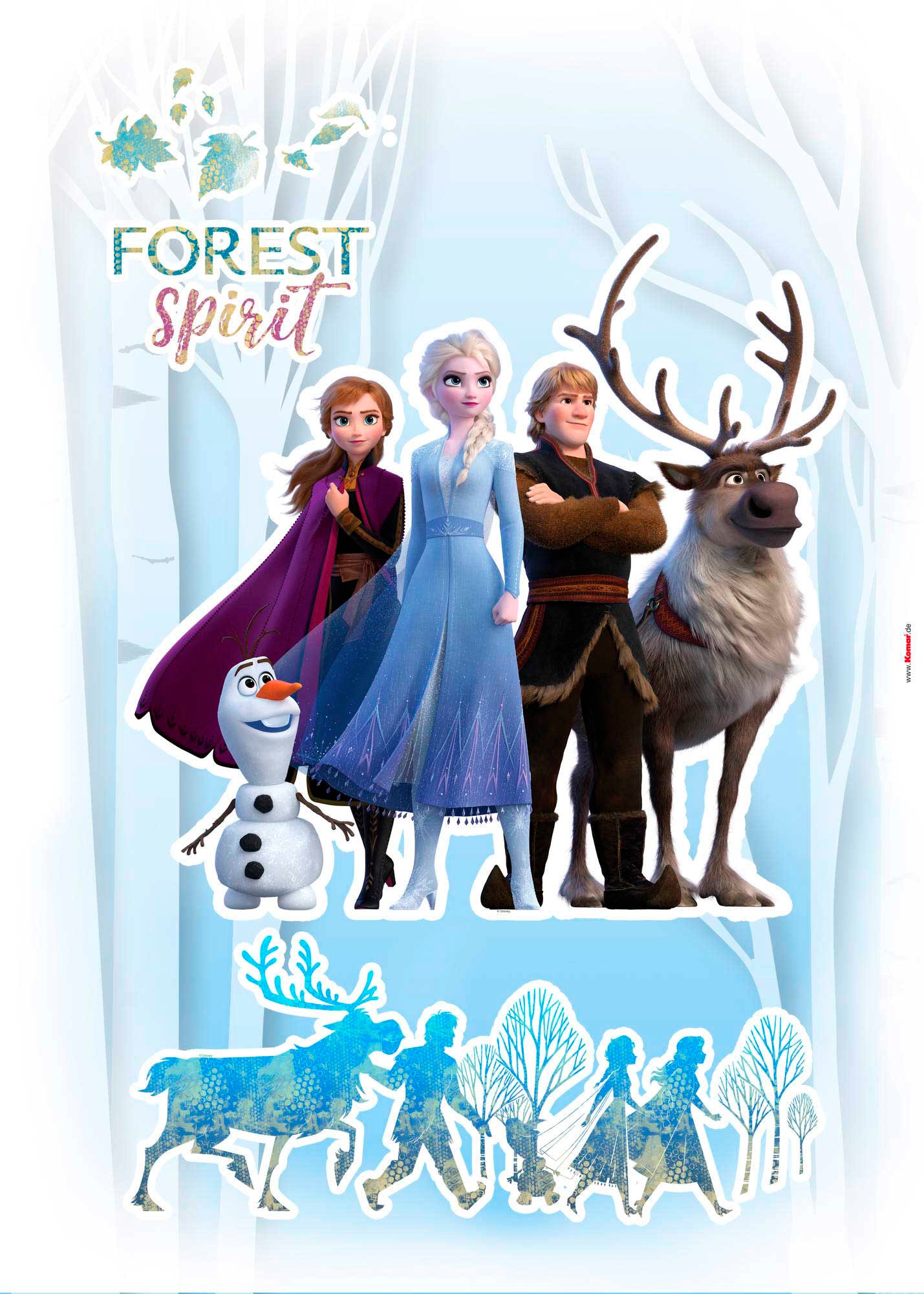 Image of Komar Wandtattoo "Frozen 2 - Forest Spirit - Grösse 50 x 70 cm" selbstklebend, Wandsticker, Kinderzimmer