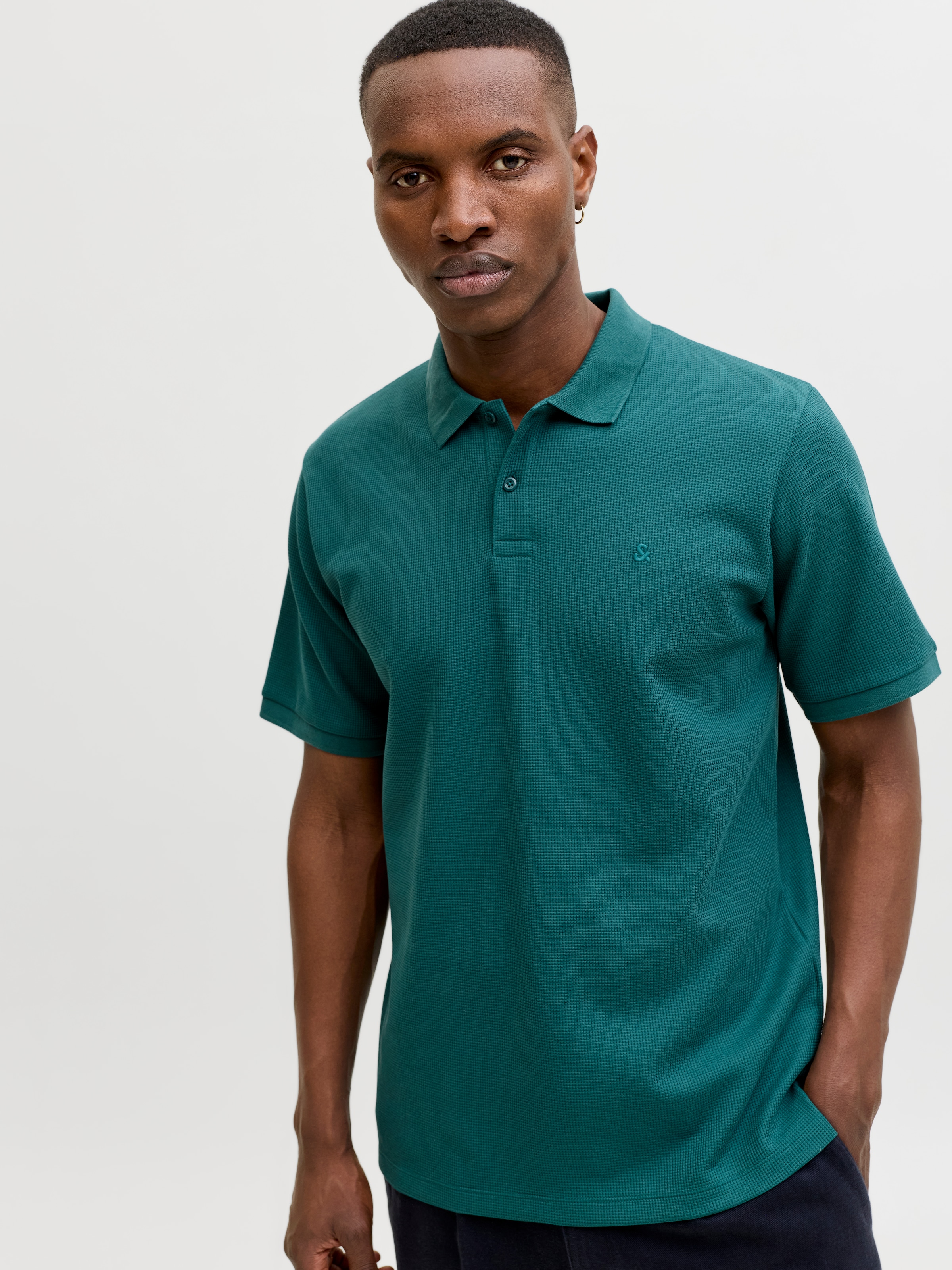 Jack & Jones Polo »JJEAUSTIN POLO SS NOOS« mélange de matériaux, coupe régulière