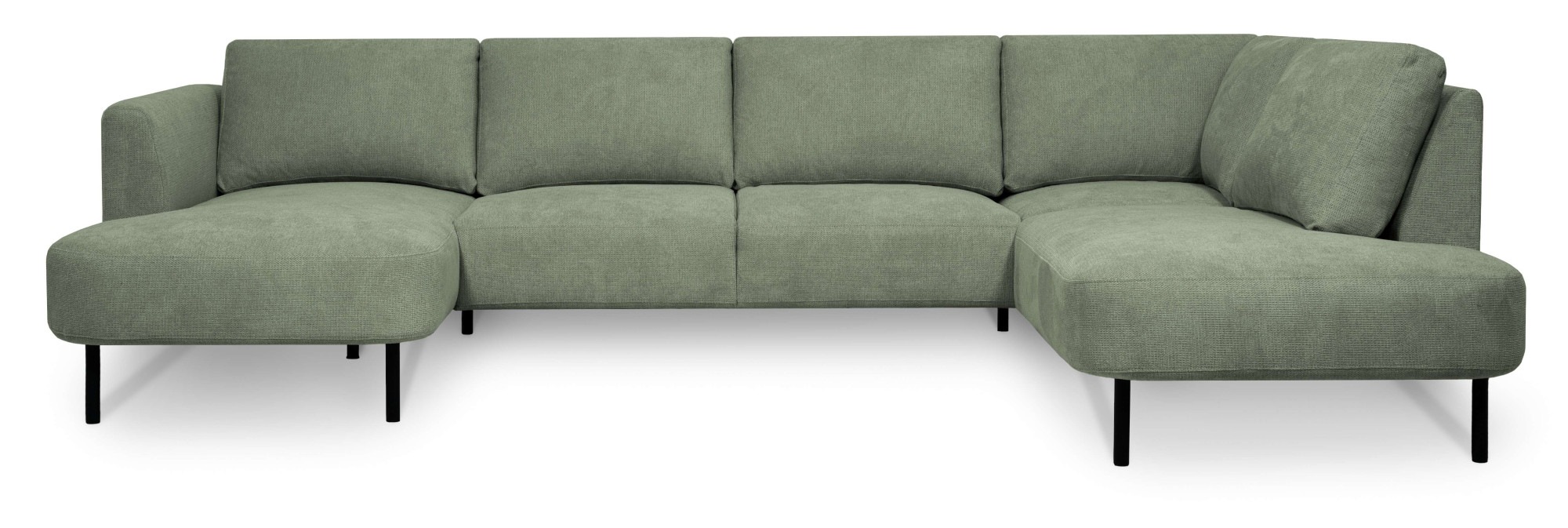 GOODproduct Wohnlandschaft »Cesola« in weichem Chenille-Stoff, Breite 327 cm, mit schwarzen Metallfüssen