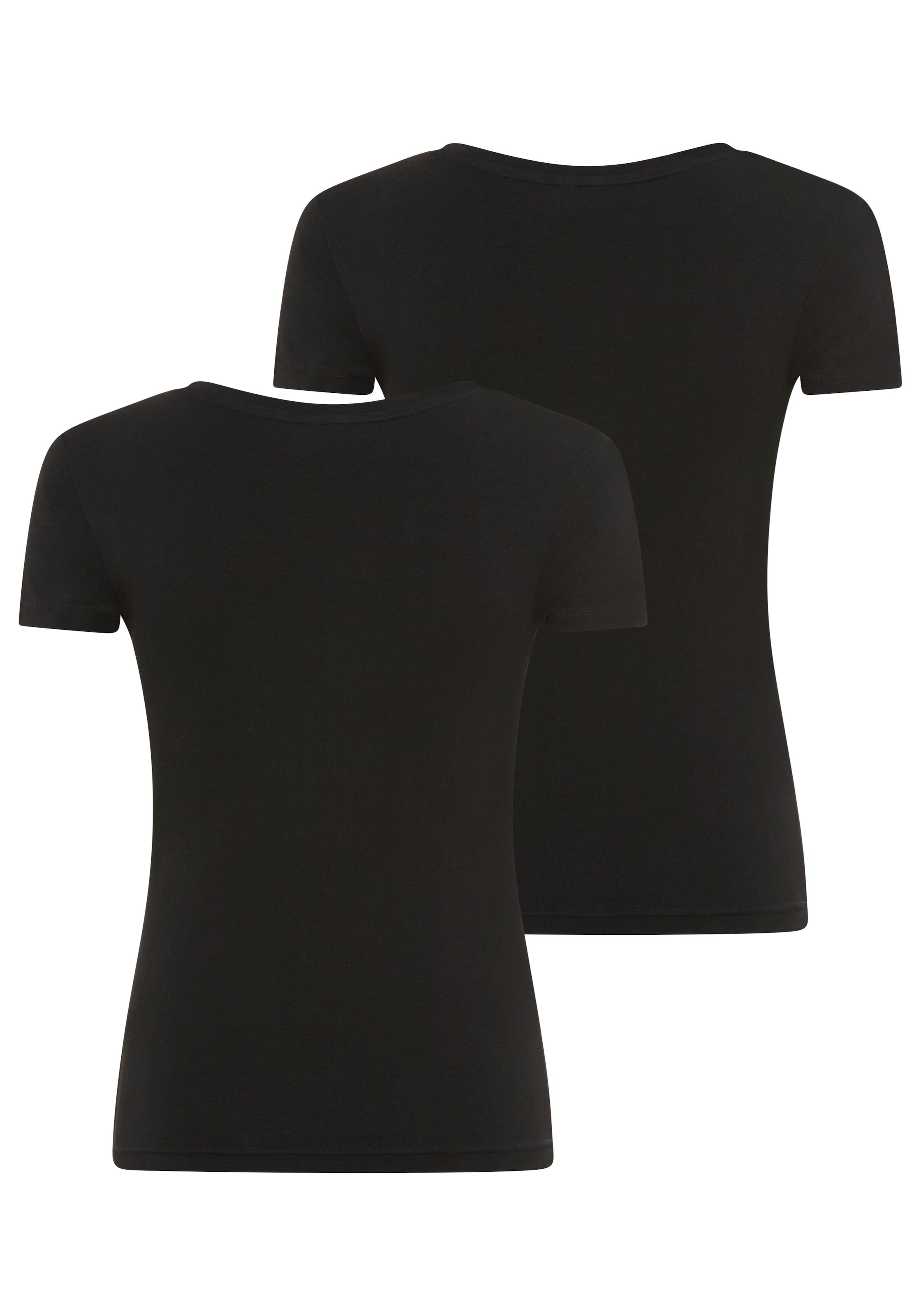 YSABEL MORA T-shirt à manches courtes 2er Pack,  mit Rundhals, elastisch, Baumwollmix, weich, Basic