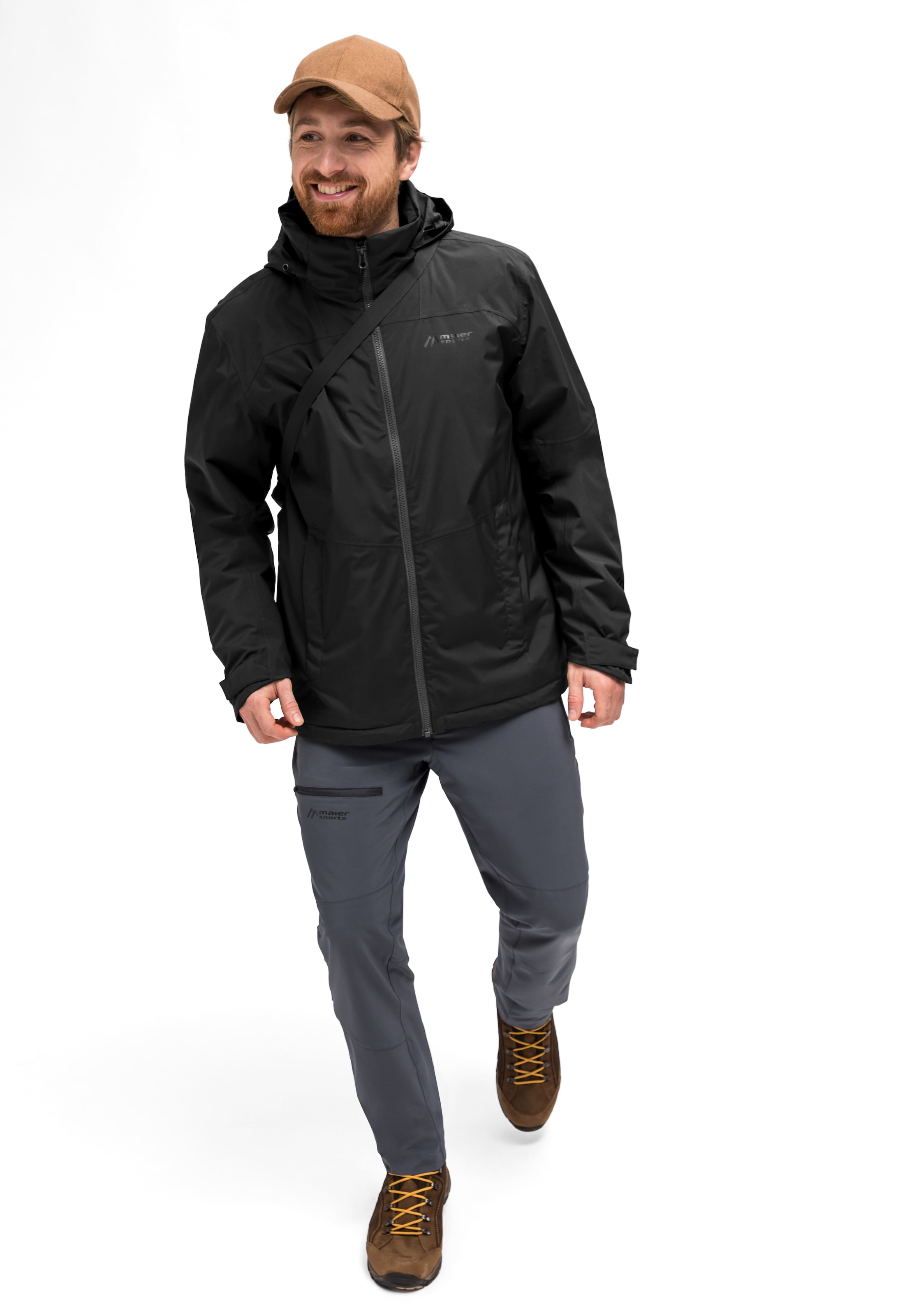 Maier Sports Regenjacke »Metor Therm Rec M« warme Herren Jacke mit Kapuze, Winterjacke wasserdicht atmungsaktiv