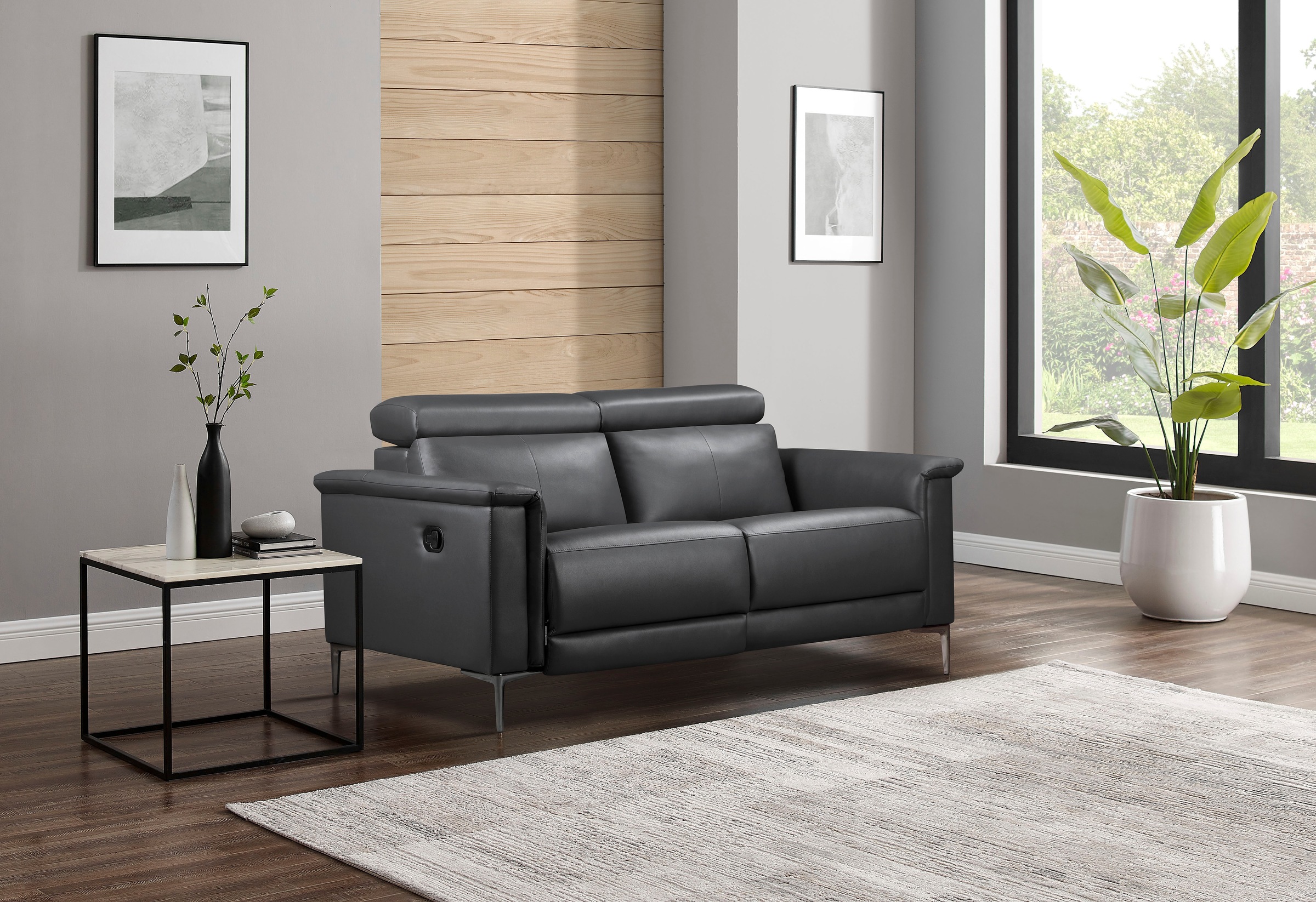 Places of Style 2-Sitzer »Lund«, manueller od. elektrischer Relaxfunktion und USB-A