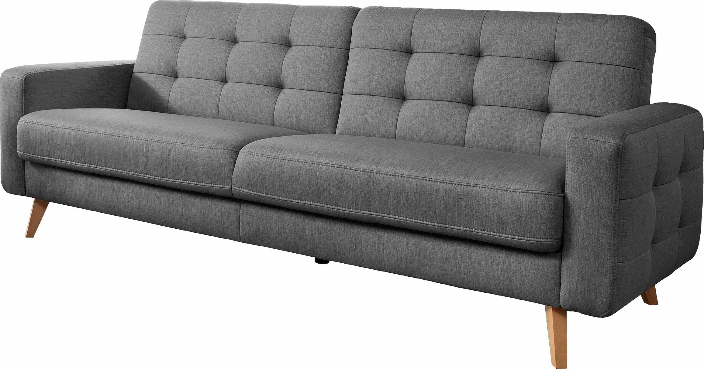 exxpo - sofa fashion 3-Sitzer »Nappa, kompakt und komfortabel, bequem, zeitloses Design, L-Form«, tolle Detailverarbeitung, mit Bettfunktion und Bettkasten