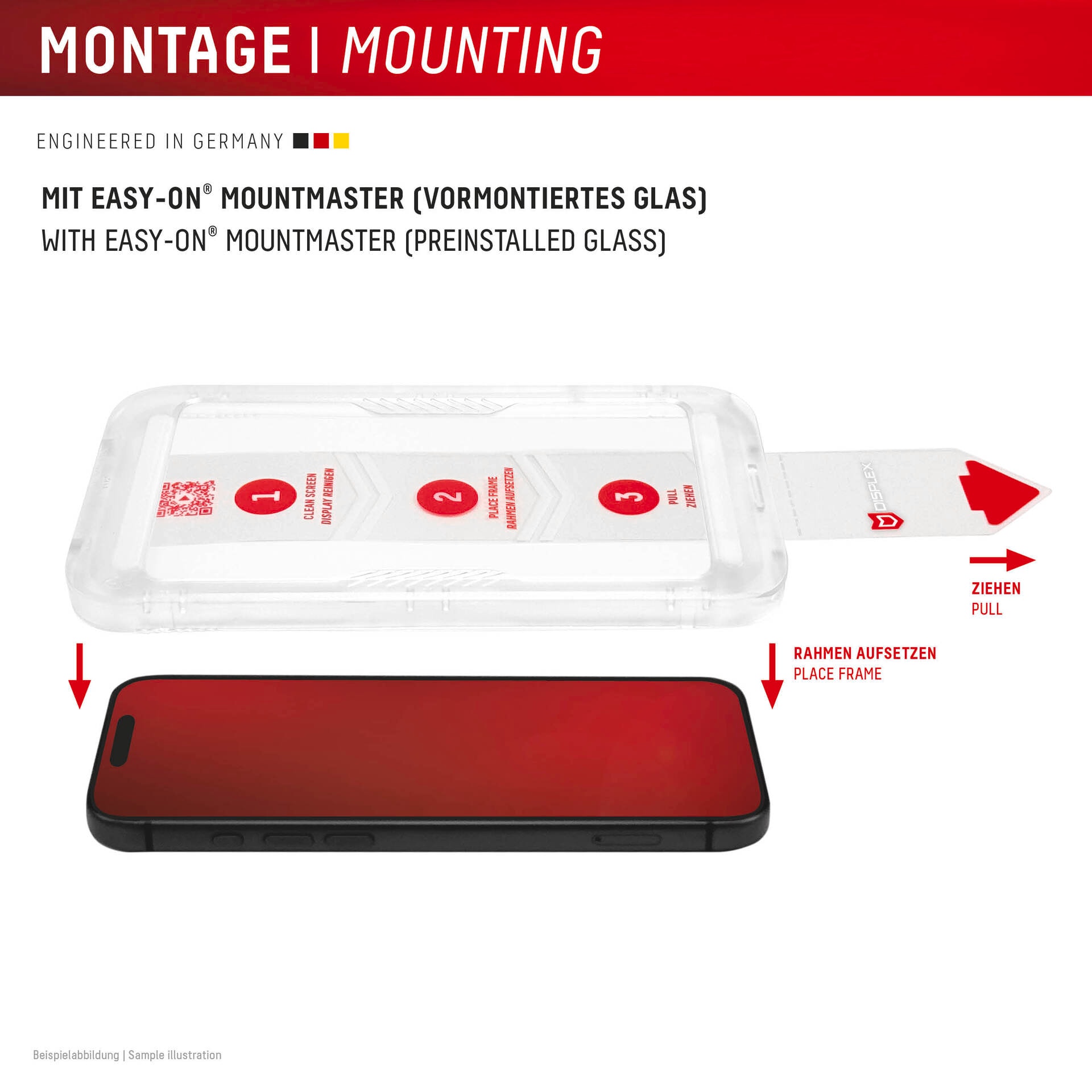 Displex Displayschutzglas »Real Glass Screen Protector mit MountMaster« für Samsung Galaxy S26 Ultra Displayschutzfolie, Schutzfolie, Bildschirmschutz, kratz- & stossfest