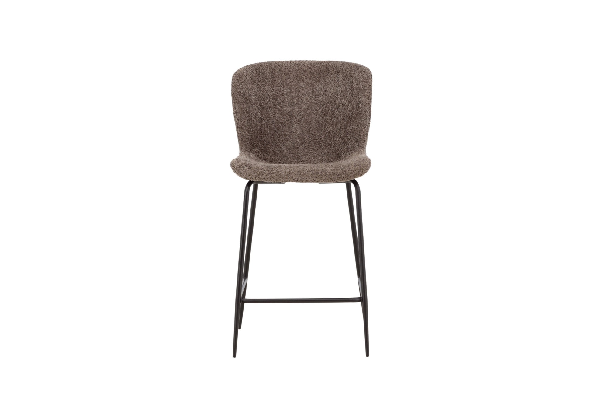 Image of Venture Home Barhocker "Modesto, Barhocker mit braunem Bouclé-Sitz und Stahlbeinen, modern" 1 Stk. tlg. Tresenhocker minimalistisch, Bouclé, komfortabel