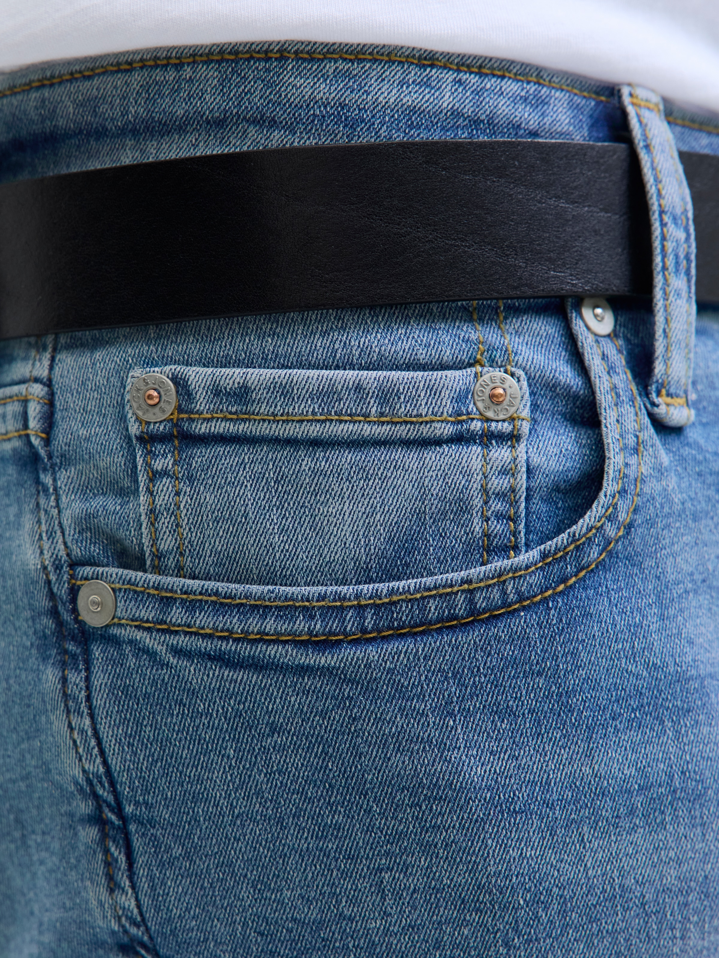 Jack & Jones Slim-fit-Jeans »JJIGLENN Jeans mit schmaler Beinform und Stretch für Komfort« Denim/Jeans, modisch, slim fit, Baumwollmischung