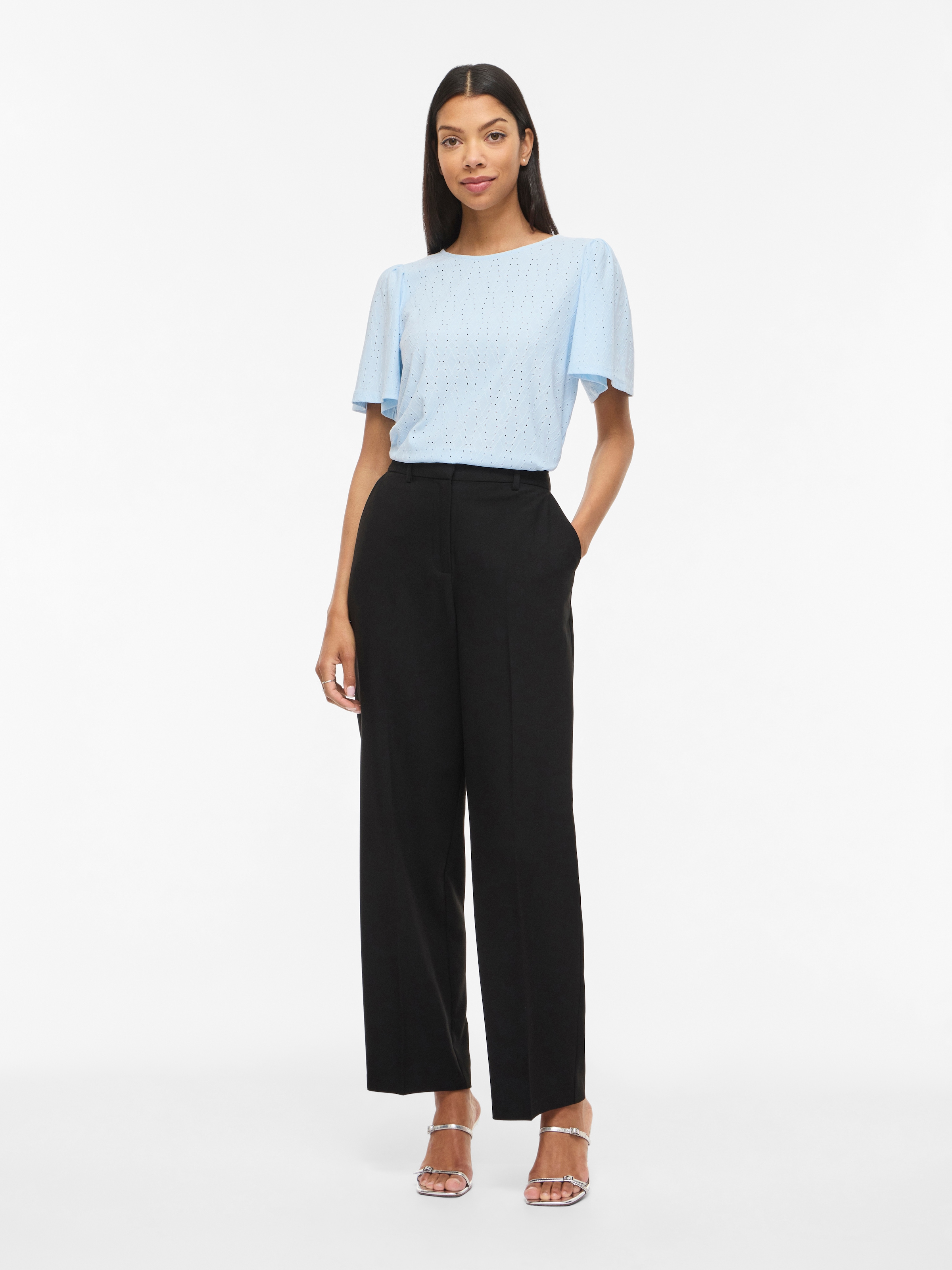 Vila Shirt à col rond »VIBELLI O-NECK S/S TOP - NOOS«