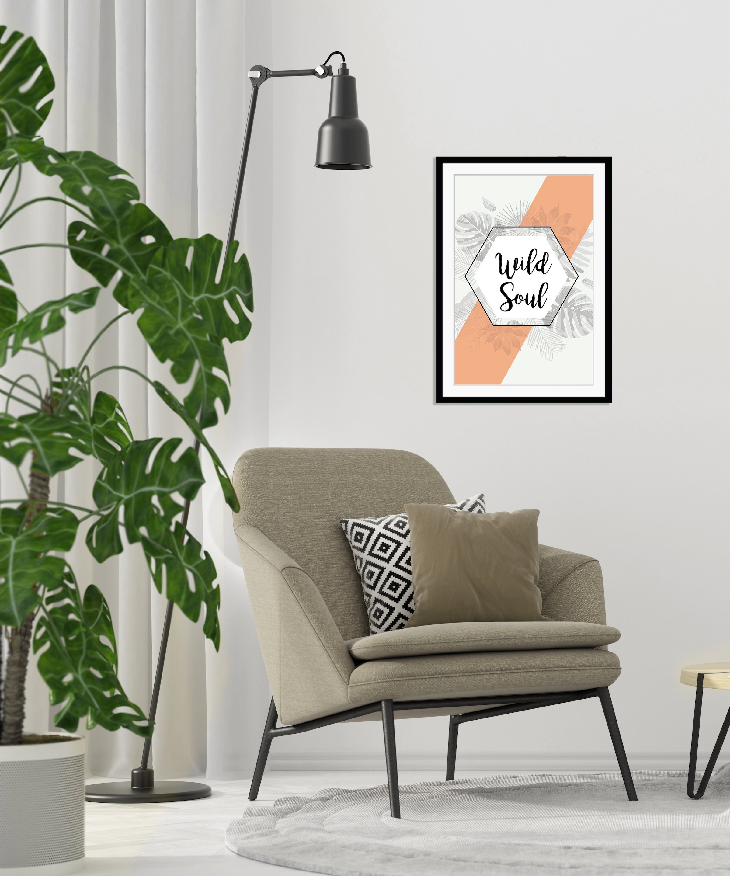 queence Image »Wild Soul« HD Premium Poster-Druck inkl. Holzrahmen