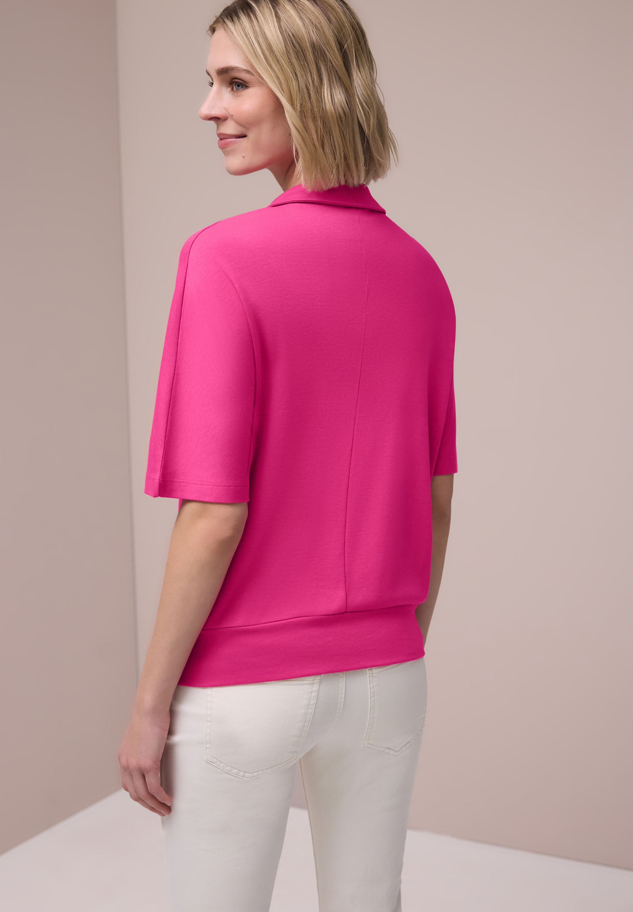 STREET ONE Polo t-shirt d'été avec large bande élastique