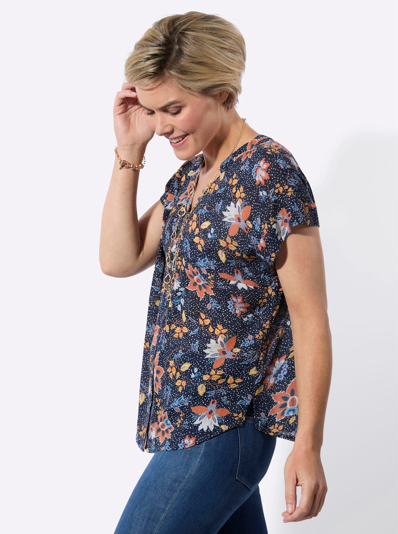 Classic Basics Druckbluse
