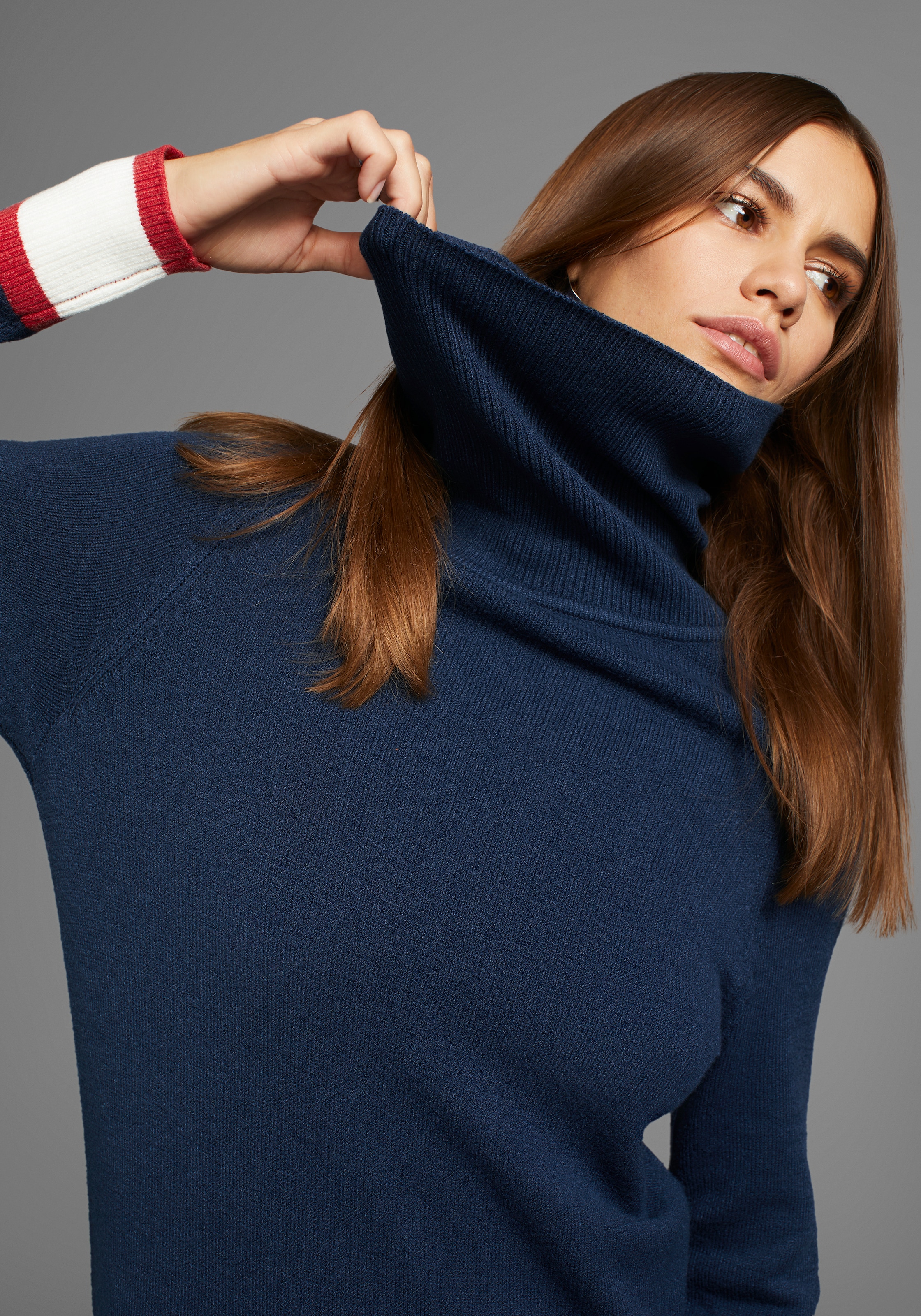 HECHTER PARIS Strickkleid, mit Kontraststreifen