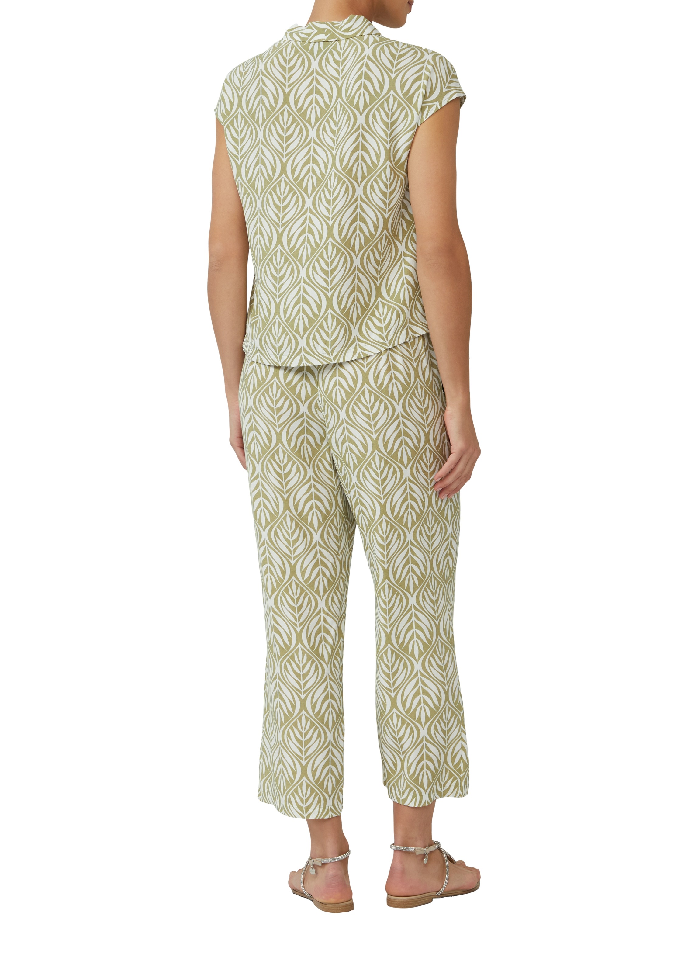 s.Oliver BLACK LABEL Kurzarmbluse, mit All-Over Print