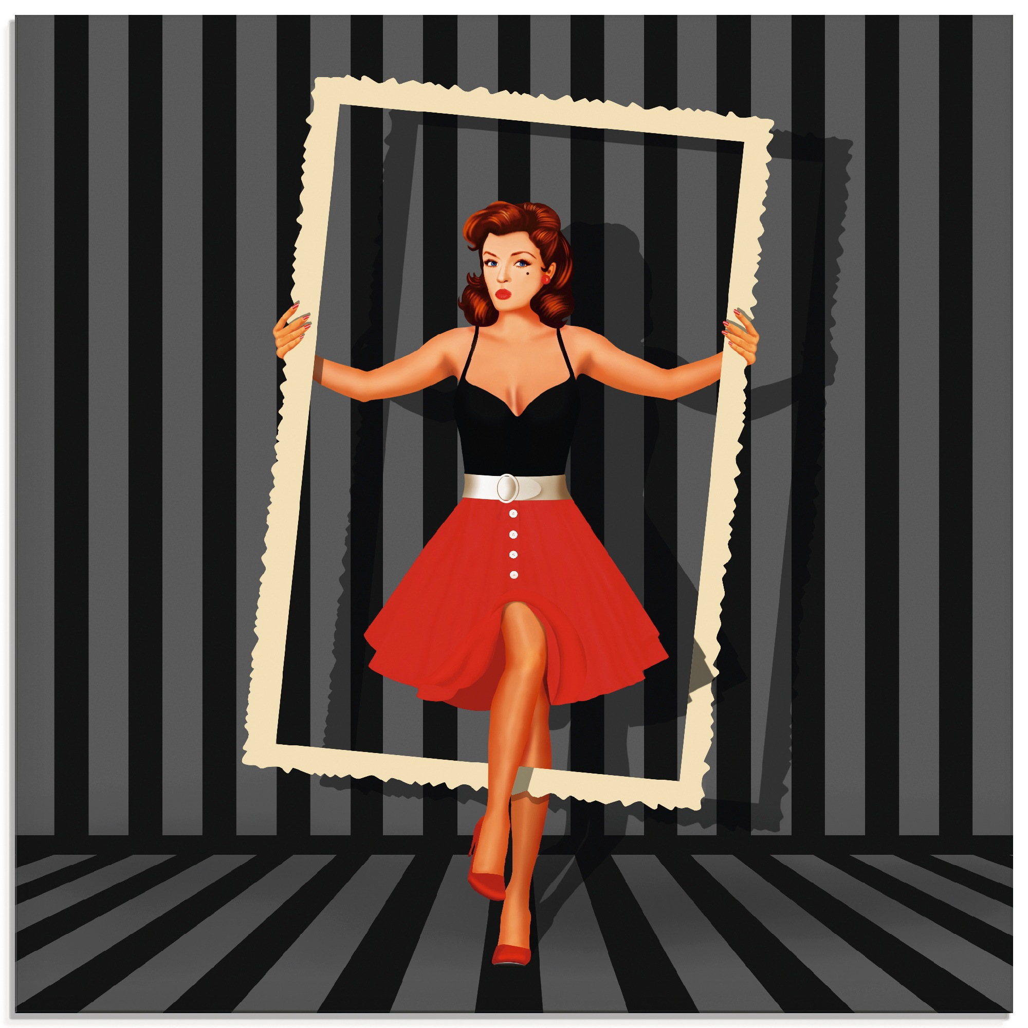 Image of Artland Glasbild »Bildschön gerahmt«, Frau, (1 St.) bei Ackermann Versand Schweiz