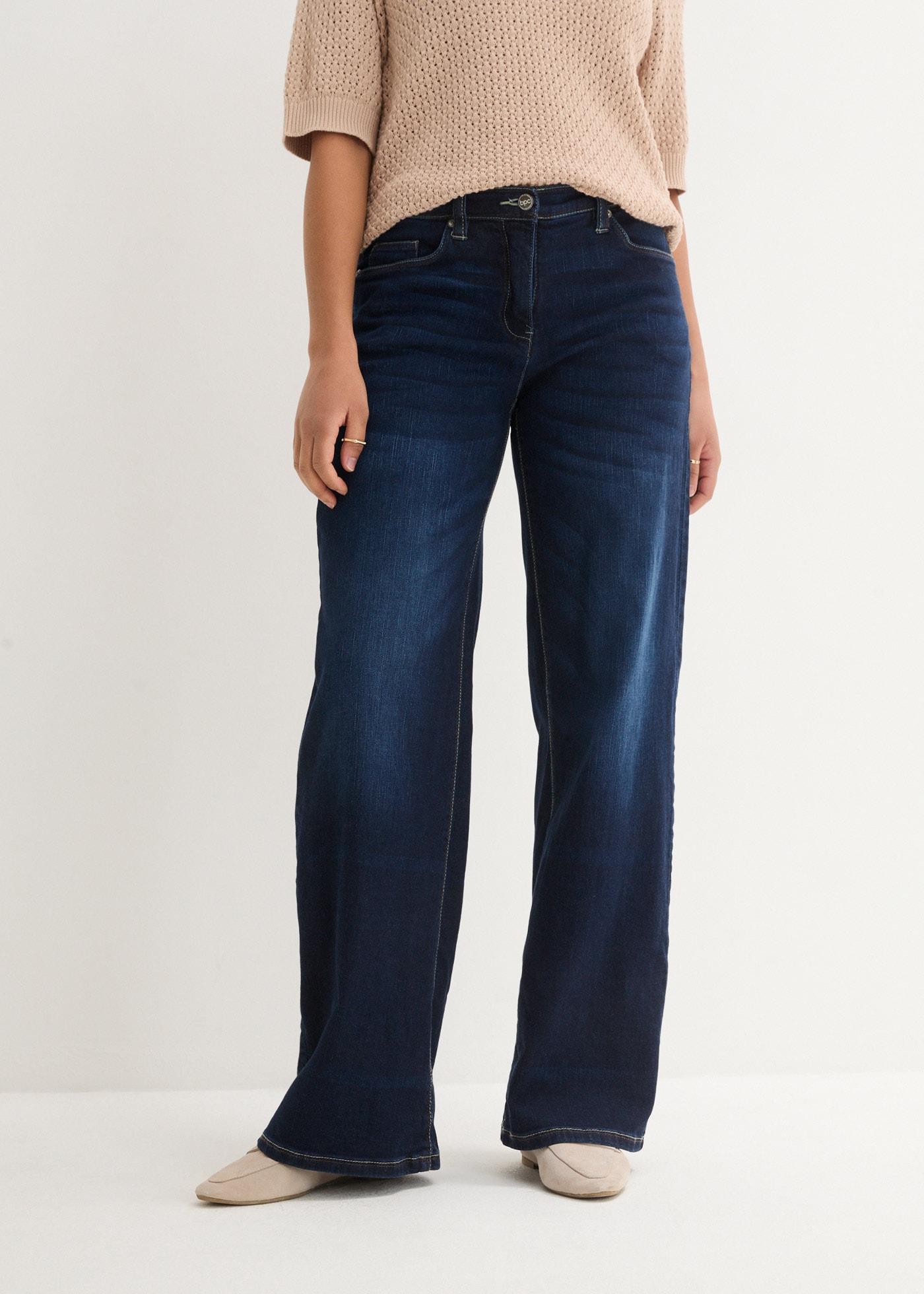 Image of bonprix Weite Jeans Loose Fit Passform, mit Stretch-Material, mit Bequembund