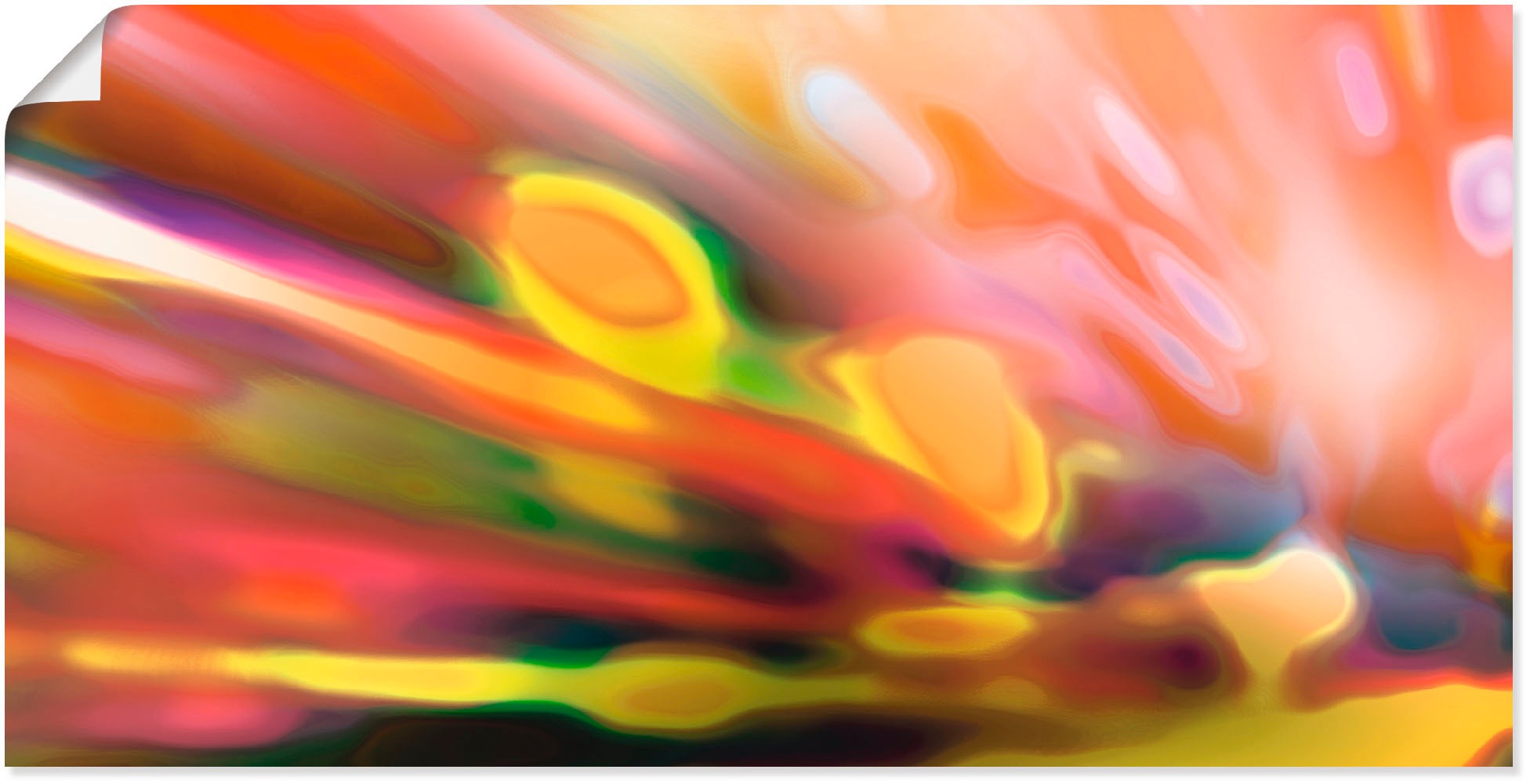 Image of Artland Wandbild »Abstrakte Stadtlichter in rot«, Gegenstandslos, (1 St.), in vielen Grössen & Produktarten - Alubild / Outdoorbild für den Aussenbereich, Leinwandbild, Poster, Wandaufkleber / Wandtattoo auch für Badezimmer geeignet bei Ackermann Versand 