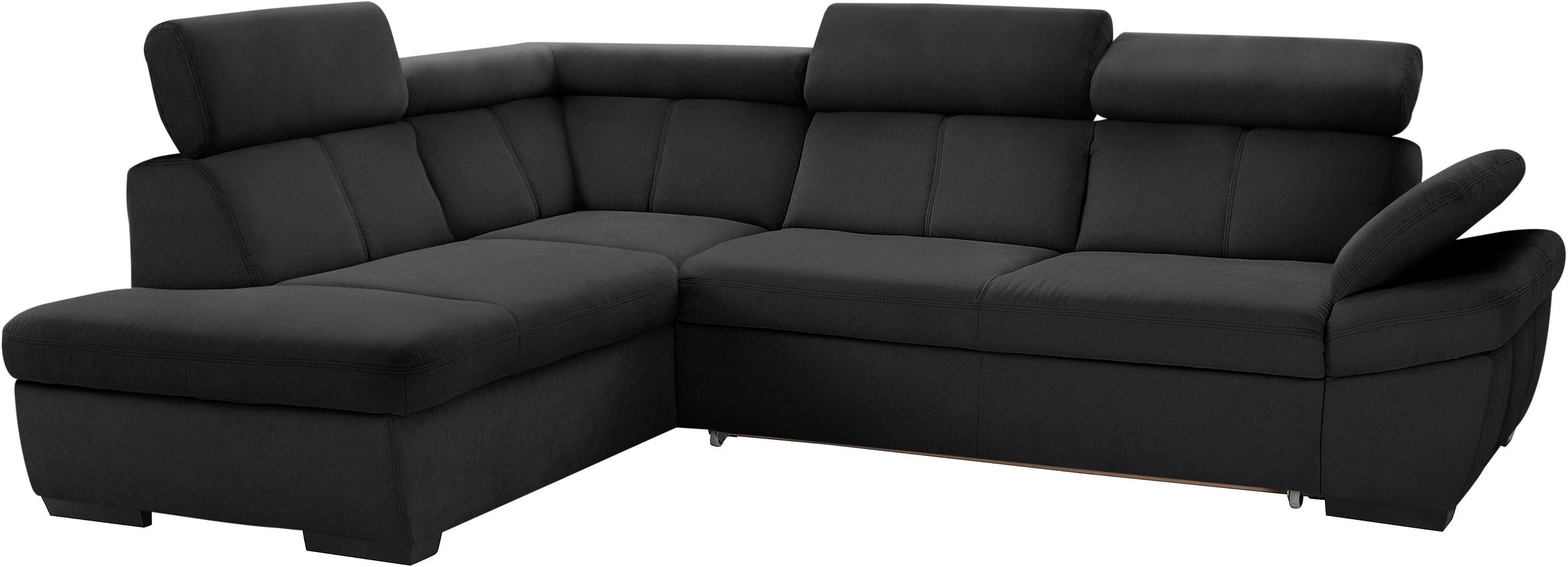 exxpo - sofa fashion Ecksofa »Salerno, klassisch modernes Funktionssofa, hoher Sitzkomfort, L-Form«, inkl. Kopf- und Armteilverstellung, wahlweise mit Bettfunktion