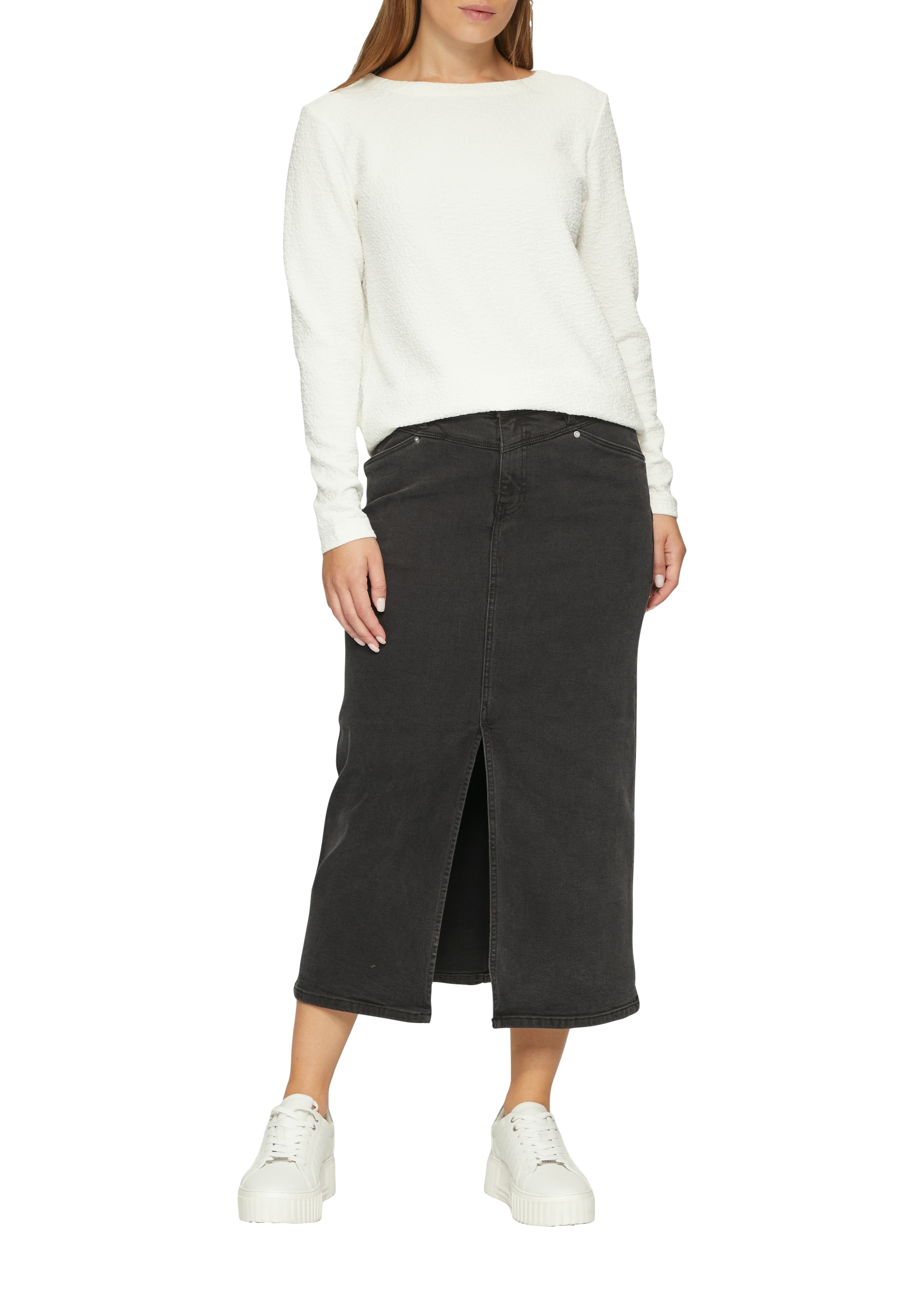 s.Oliver Sweat-shirt long , mit Crinkle Optik
