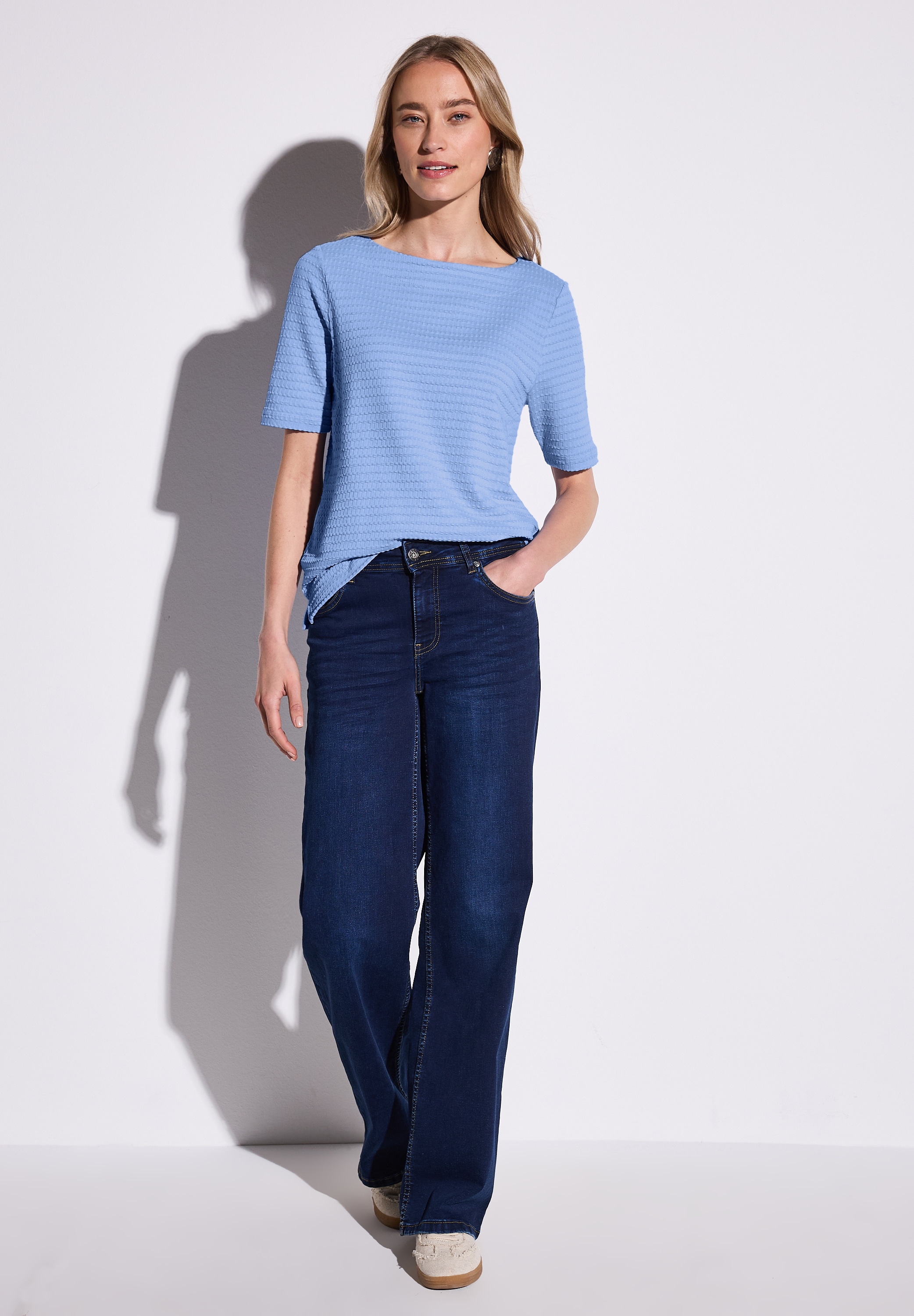 STREET ONE T-Shirt , mit feiner Struktur
