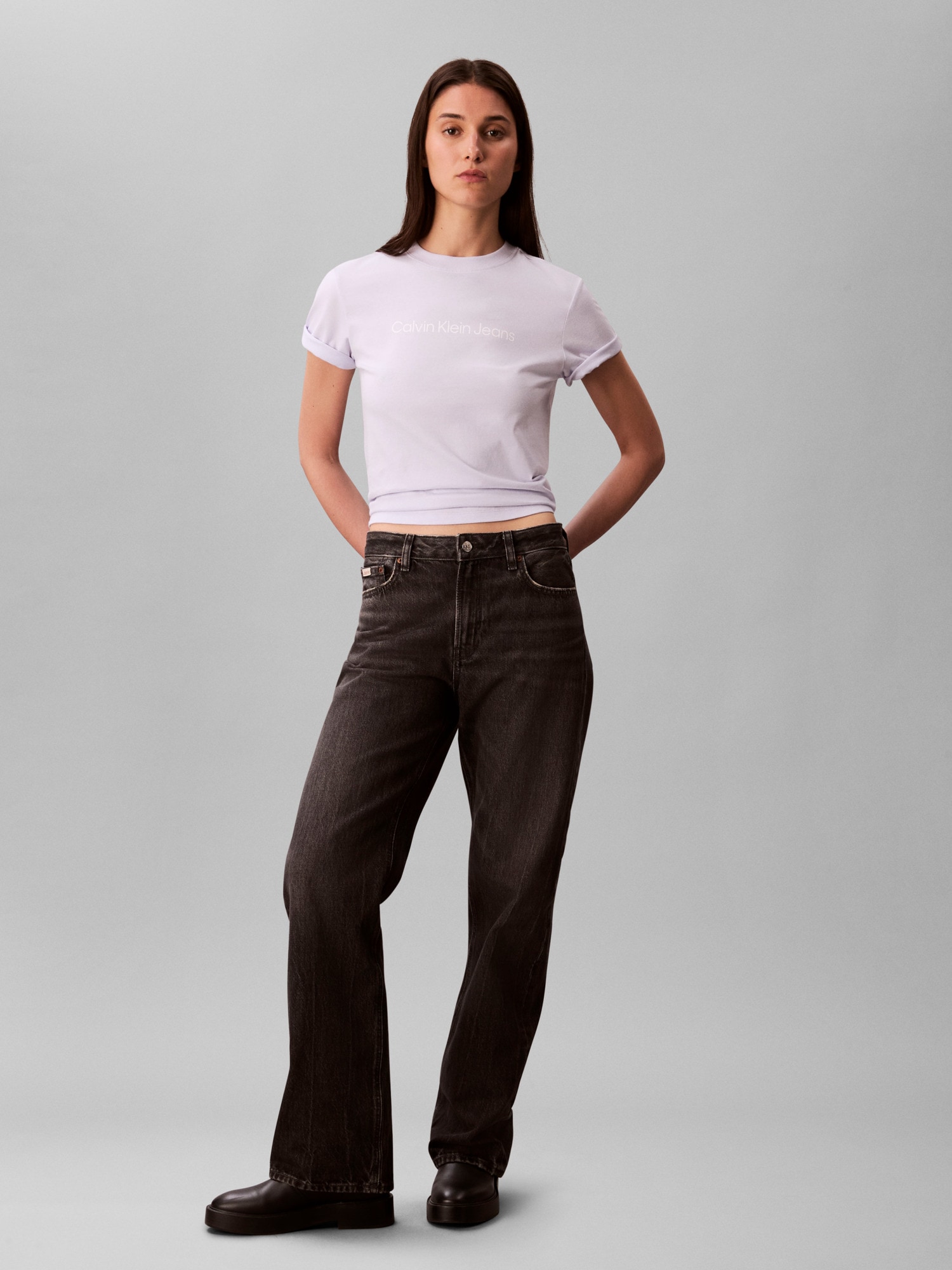 Calvin Klein Jeans T-Shirt »A- INST. LOGO CLASSIC TEE SS«, mit Logoschriftzug
