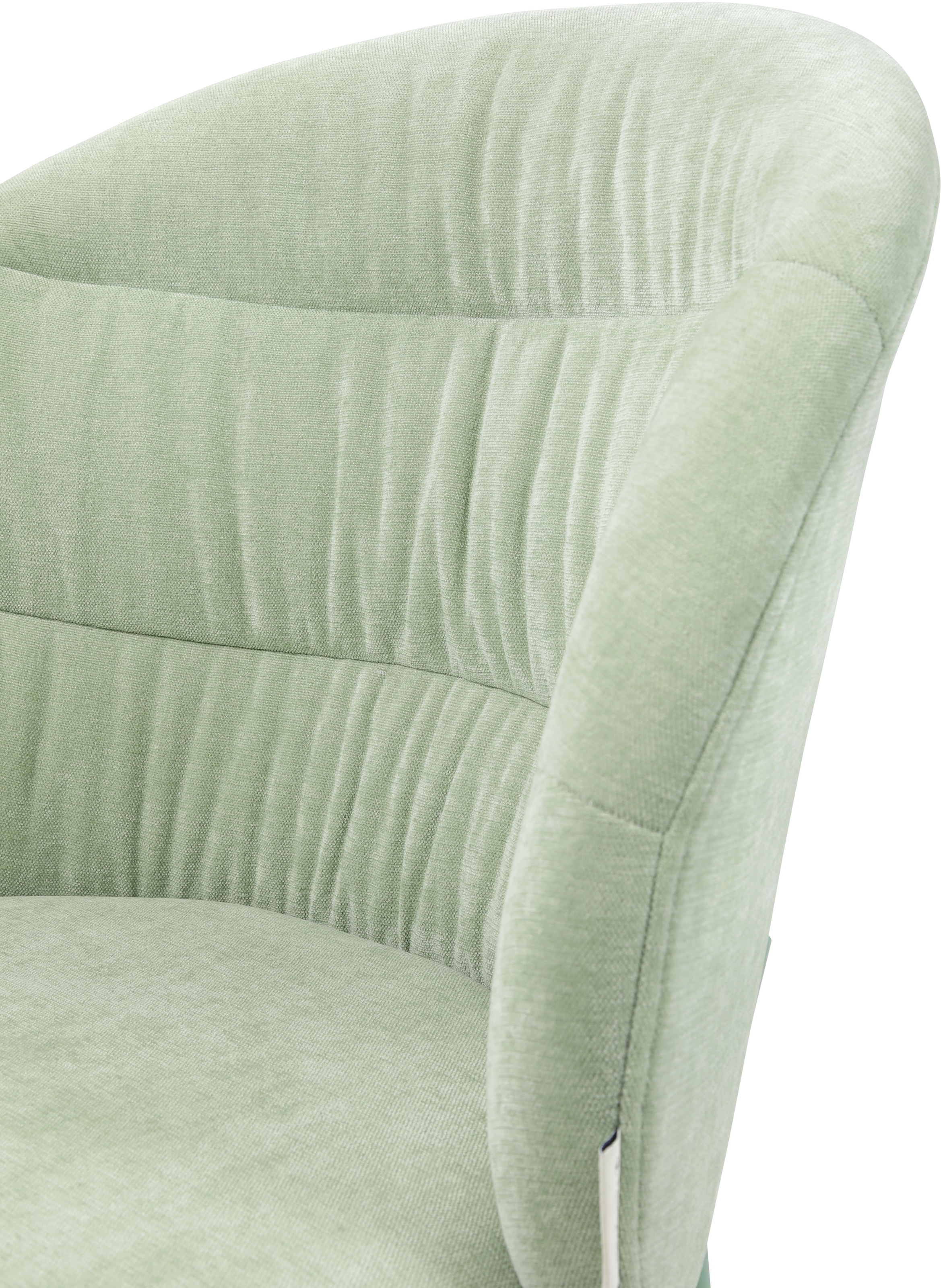 TOM TAILOR HOME 4-Fussstuhl »LEAF CHAIR«, (Set), 2 St., Chenille, 4-Fussgestell, Raffung in der Rückenlehne
