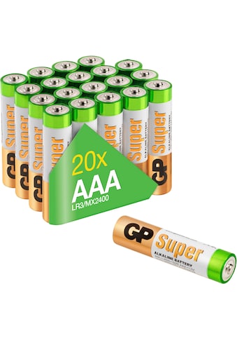 GP Batteries Batterie »20er Pack Super Alkaline AAA«, 1,5 V, (Set, 20 St.) kaufen