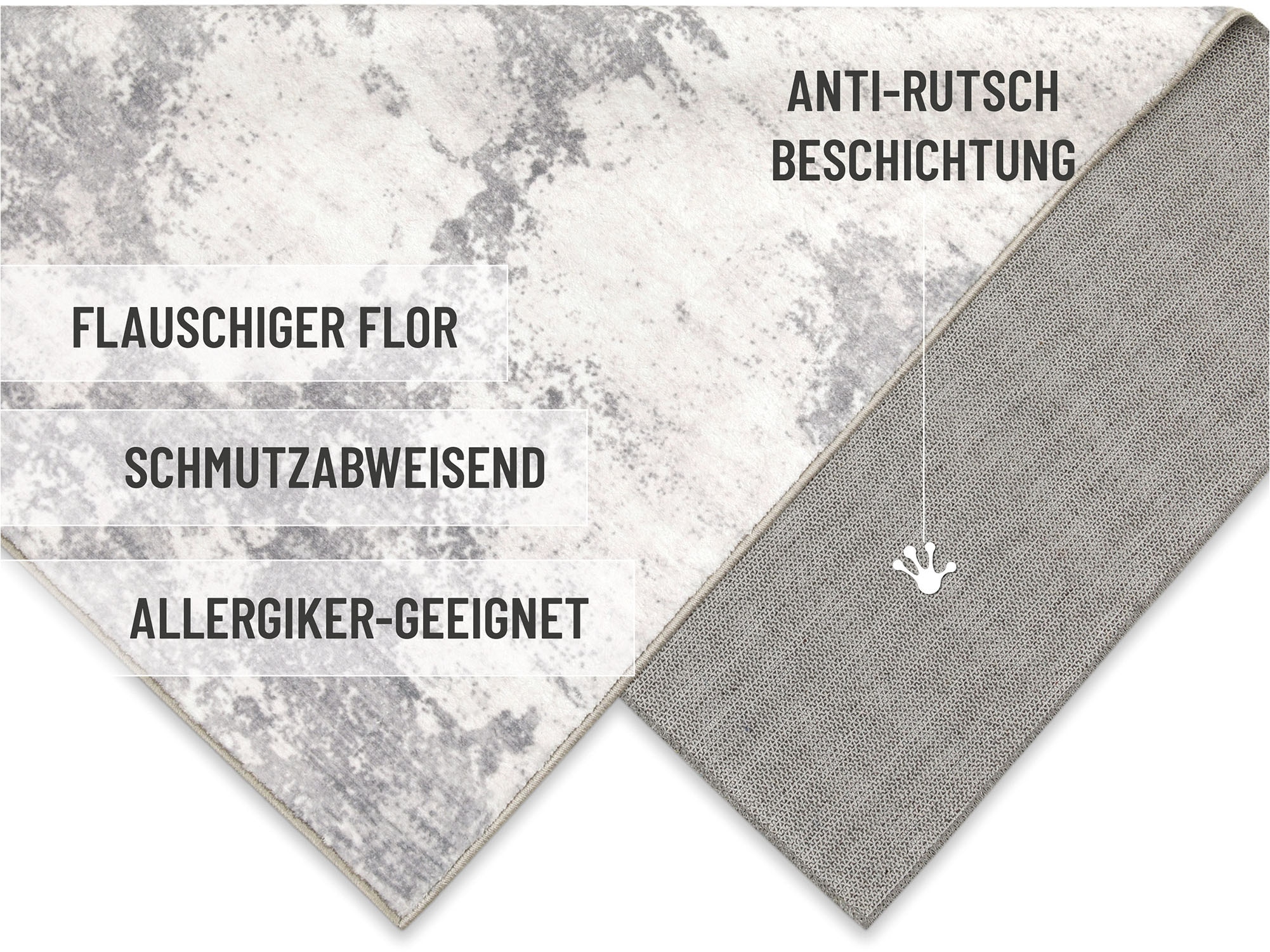 Wecon home Badematte »Samu« Höhe 5 mm Marmor Design, waschbar, rutschfest, schnell trocknend, Badteppich