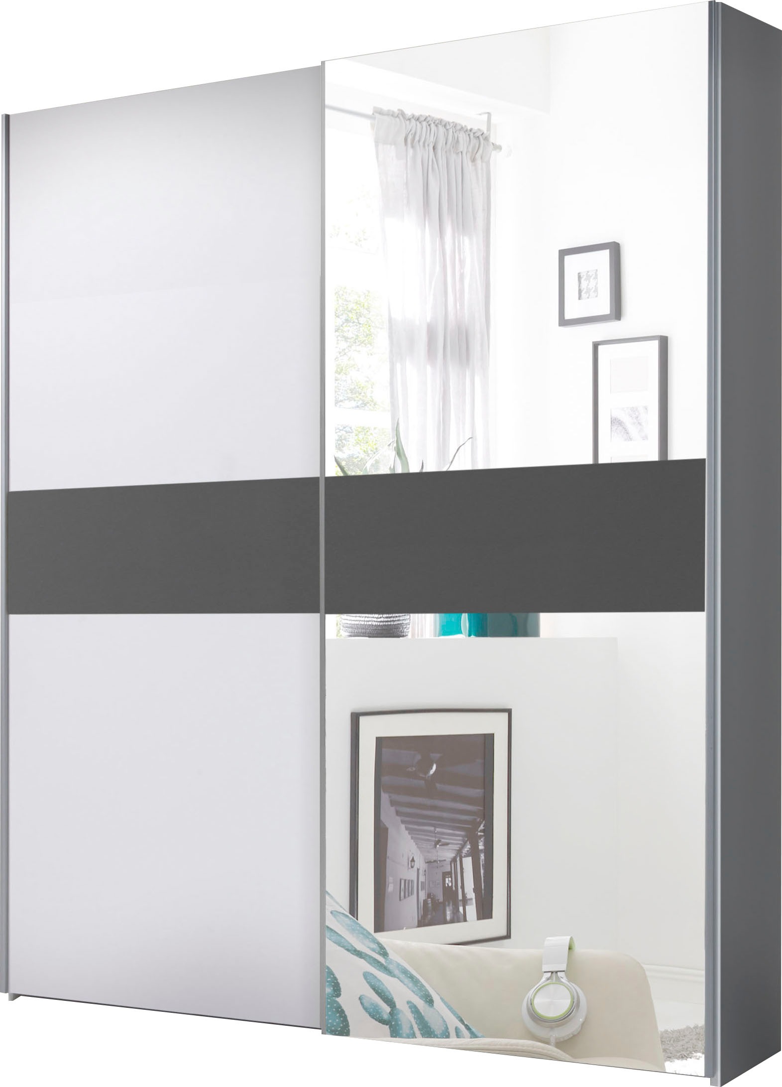 Image of Schlafkontor Schwebetürenschrank »Linz«, mit drehbarer Bauchbinde bei Ackermann Versand Schweiz