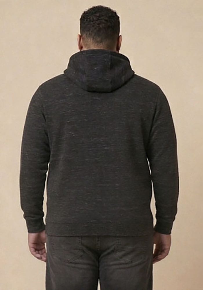 Man's World Plus Kapuzensweatshirt , mit Kapuze und Kordelzug, in melierter Optik, Regular Fit
