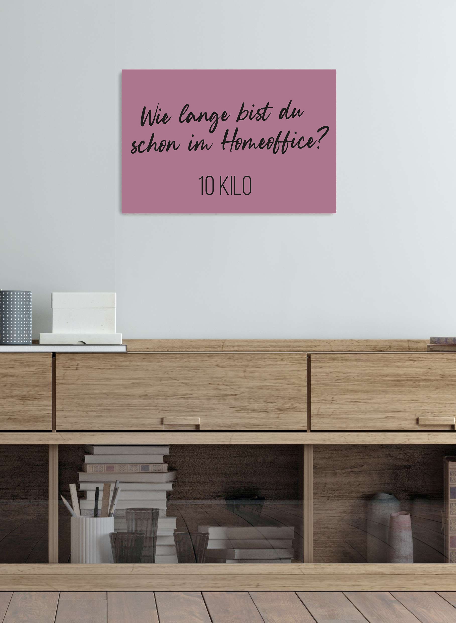 queence Tableau métallique »Homeoffice« 1 cuis tlg. Stahlschild, Blechschild, Sprüche, Texte, witzig