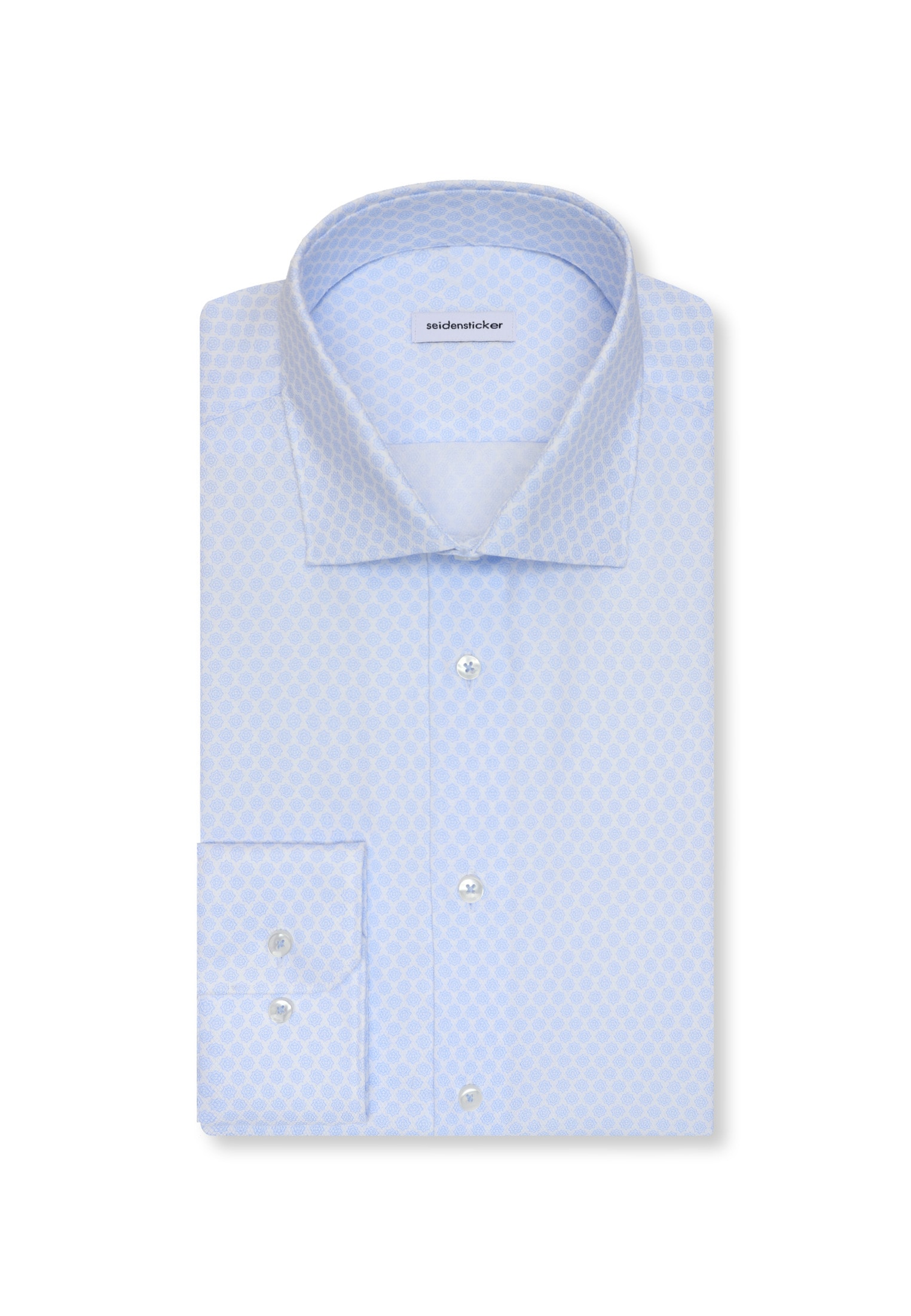 seidensticker Businesshemd »Schwarze Rose« Shaped 1/1 Kentkragen Druck