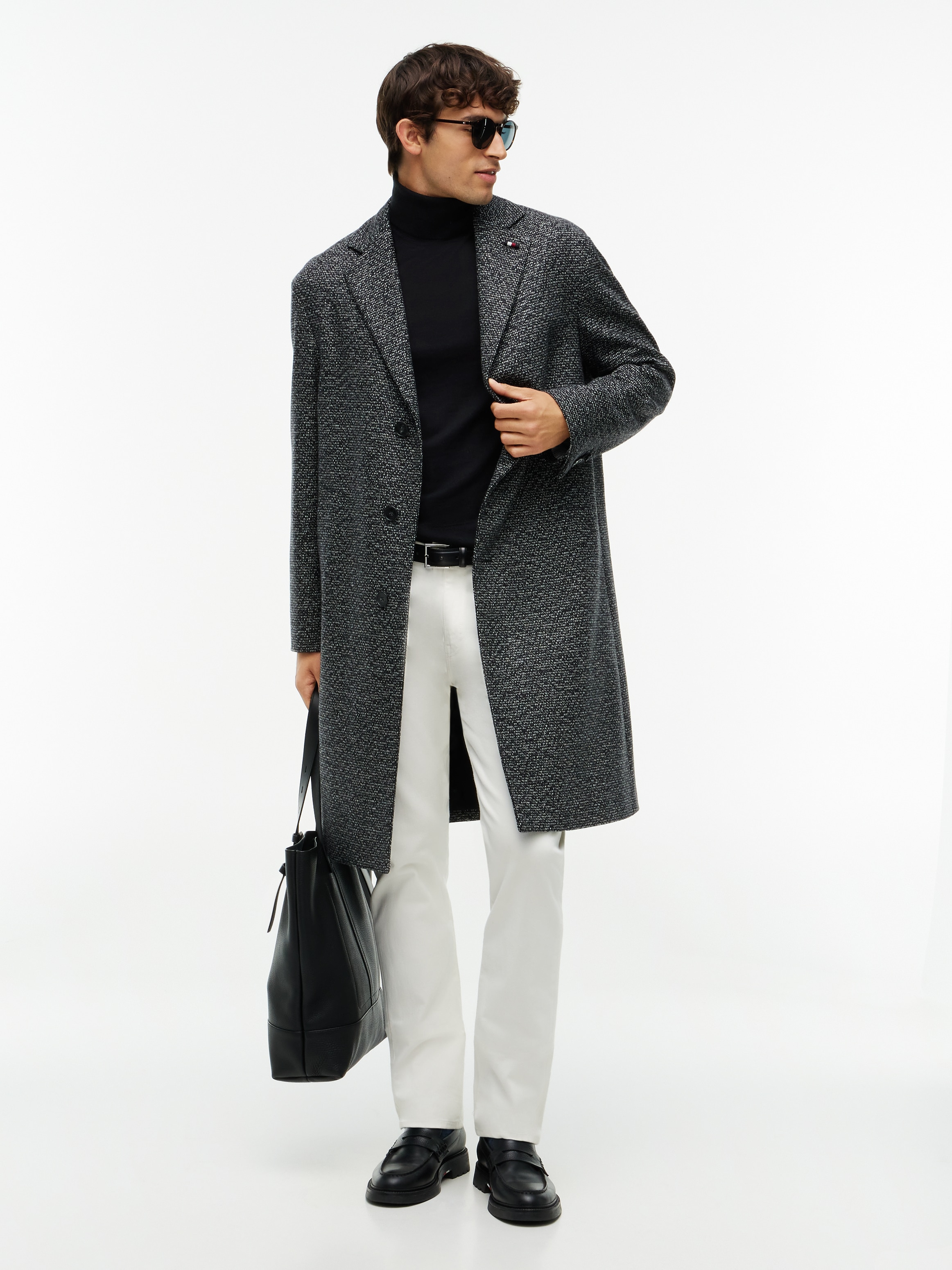 Tommy Hilfiger Pull à col roulé »NY MERINO ROLL NECK« en pure laine