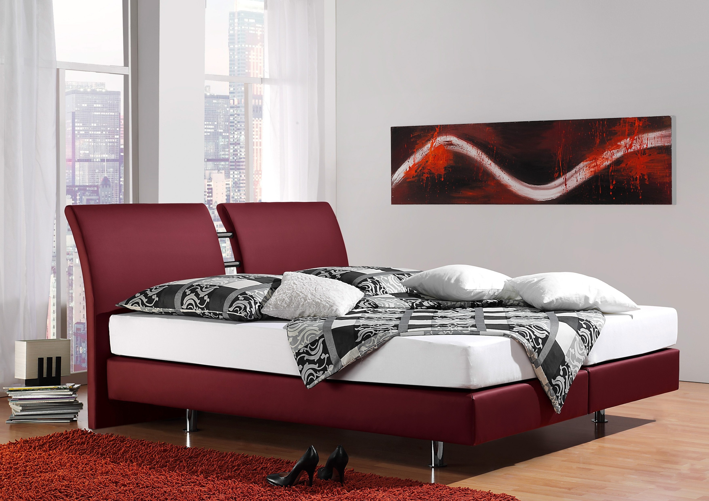 Image of Home affaire Boxspringbett "Polo" in 3 Matratzenarten, 3 Breiten und 4 Farben