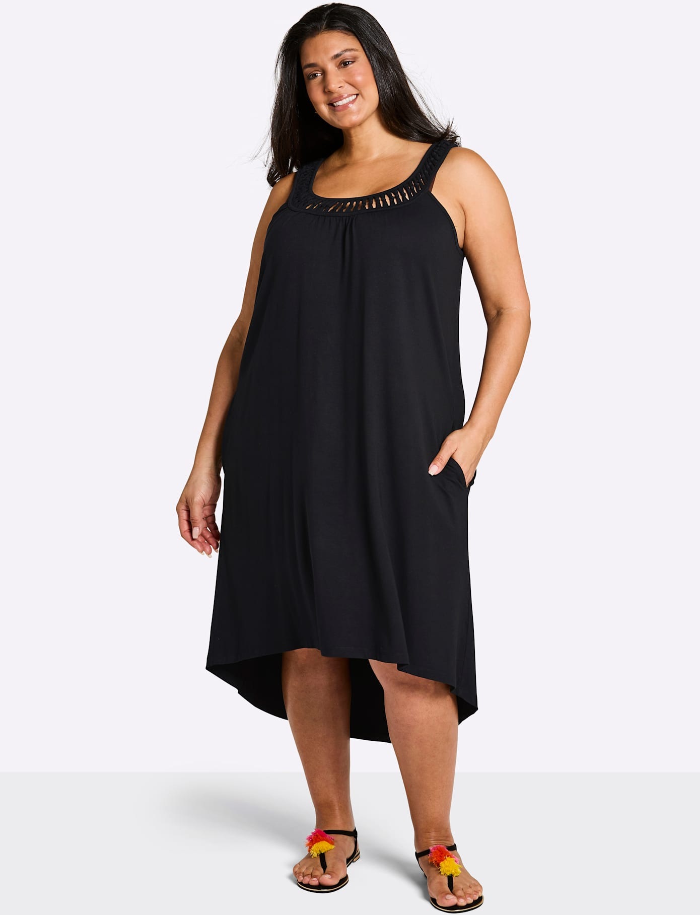 Image of Sheego Jerseykleid "Jersey-Kleid" Eingrifftaschen