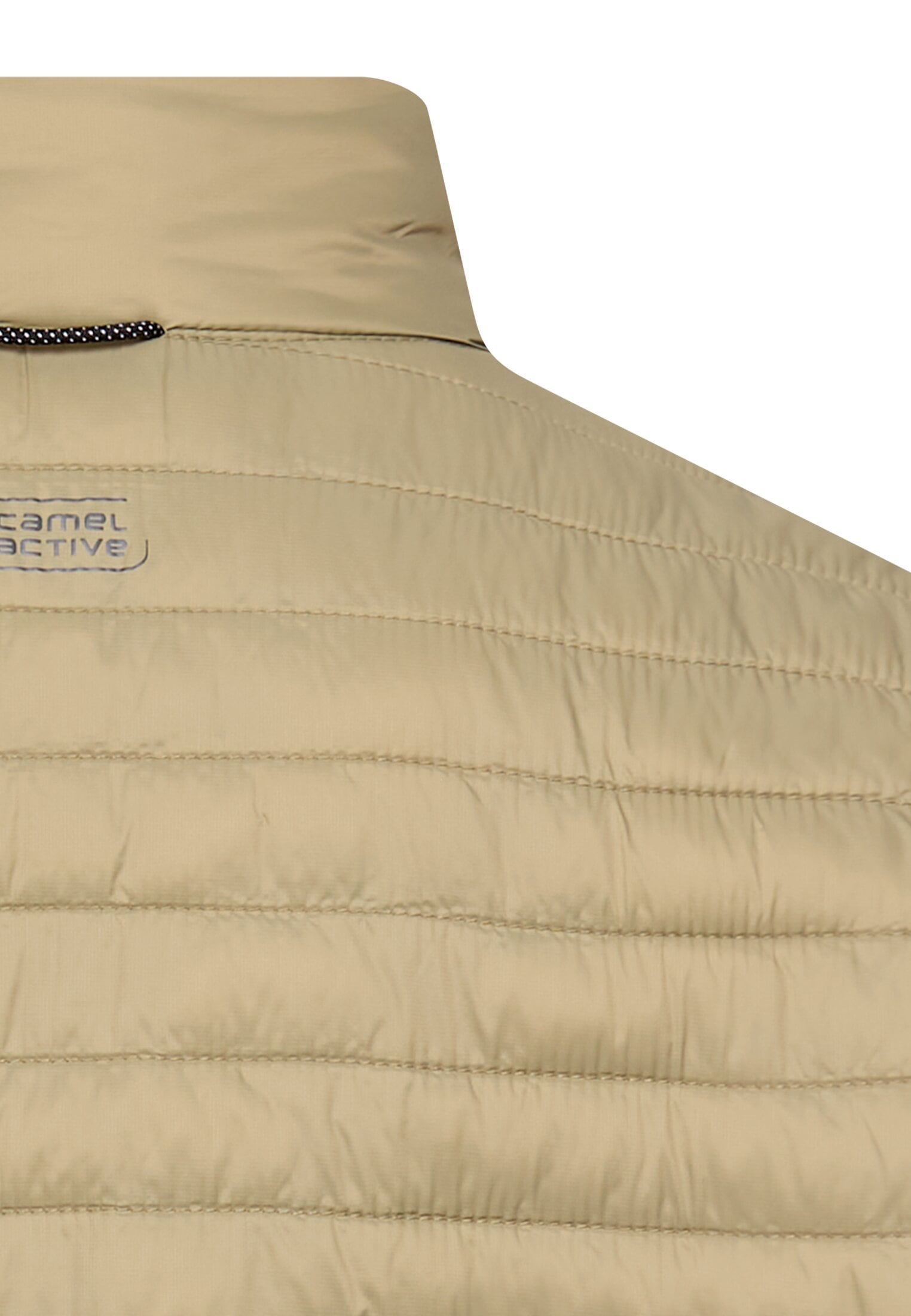 camel active Steppjacke ohne Kapuze mit Stehkragen und Reissverschlusstaschen