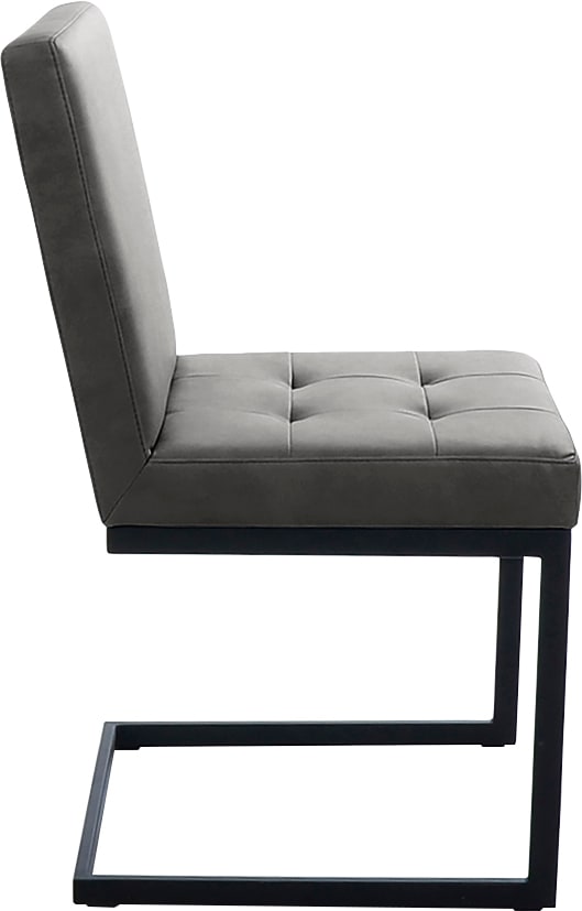 K+W Komfort & Wohnen Chaise de salle à manger »Freischwinger« () 1 cuisChâssis cantilever en tube carré noir, grand confort d'assise