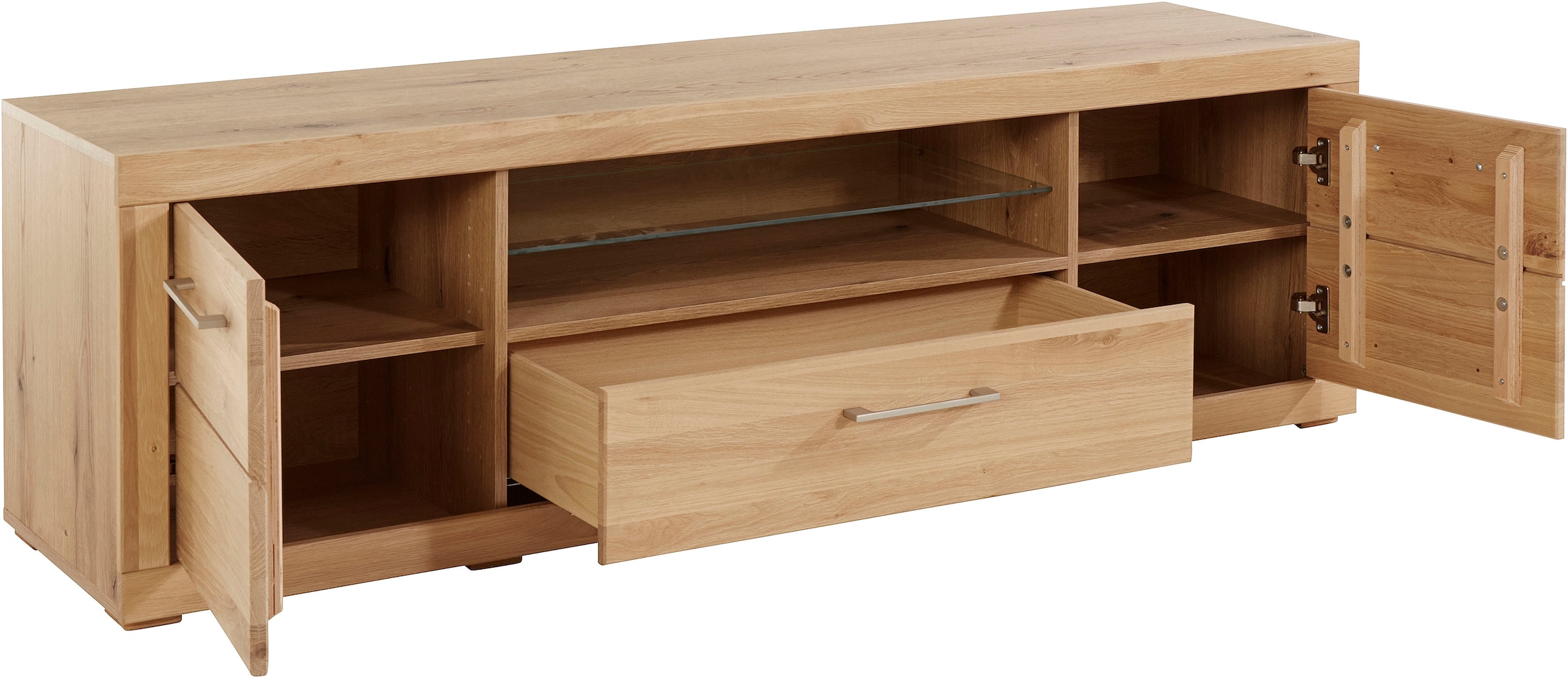 VOGL Möbelfabrik Lowboard »1237« Massivholzfront, Breite ca. 171 cm, mit Softclose Funktion