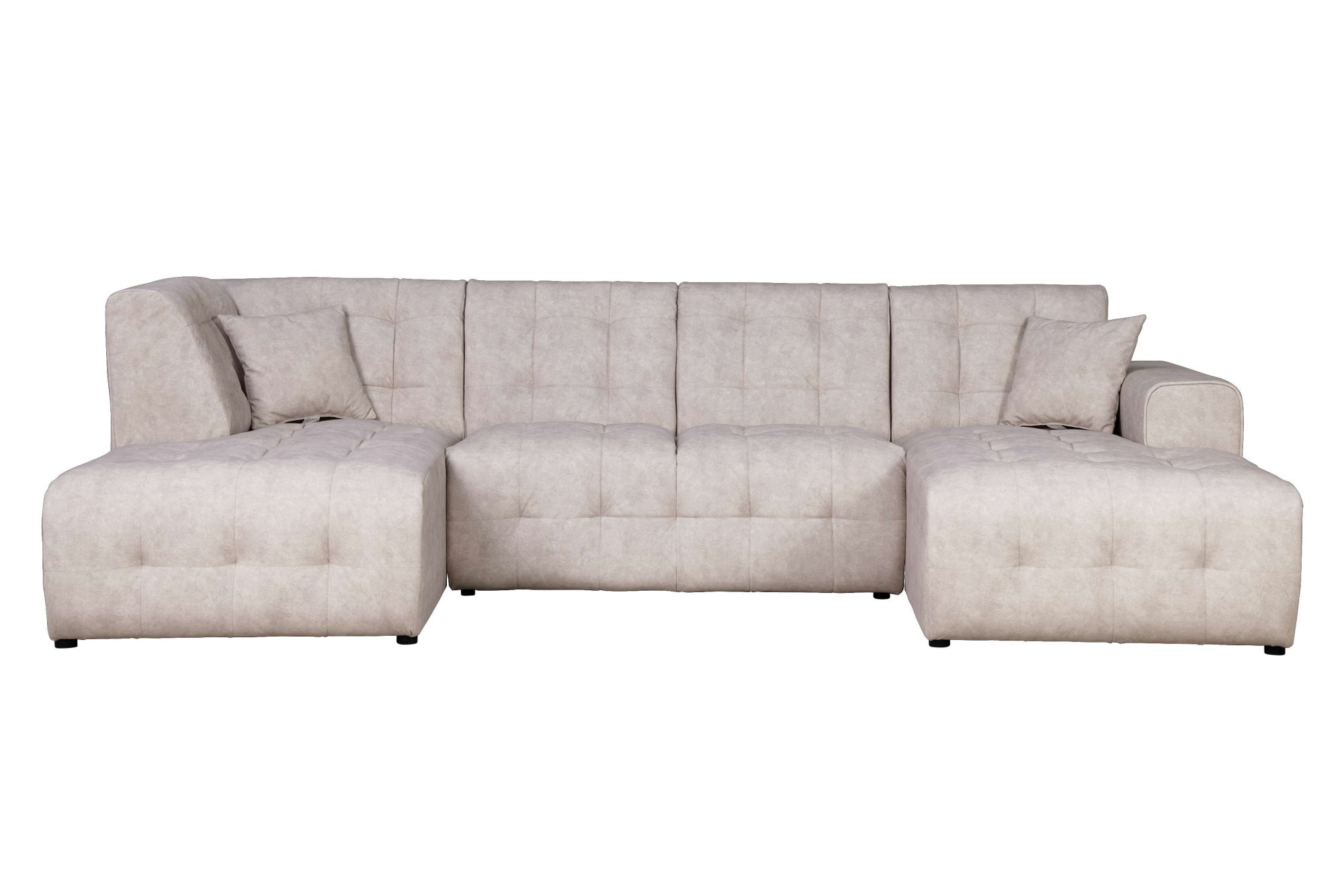 Home affaire Wohnlandschaft »Nosia U-Form«, incl. 2 Zierkissen, mit feiner Steppung