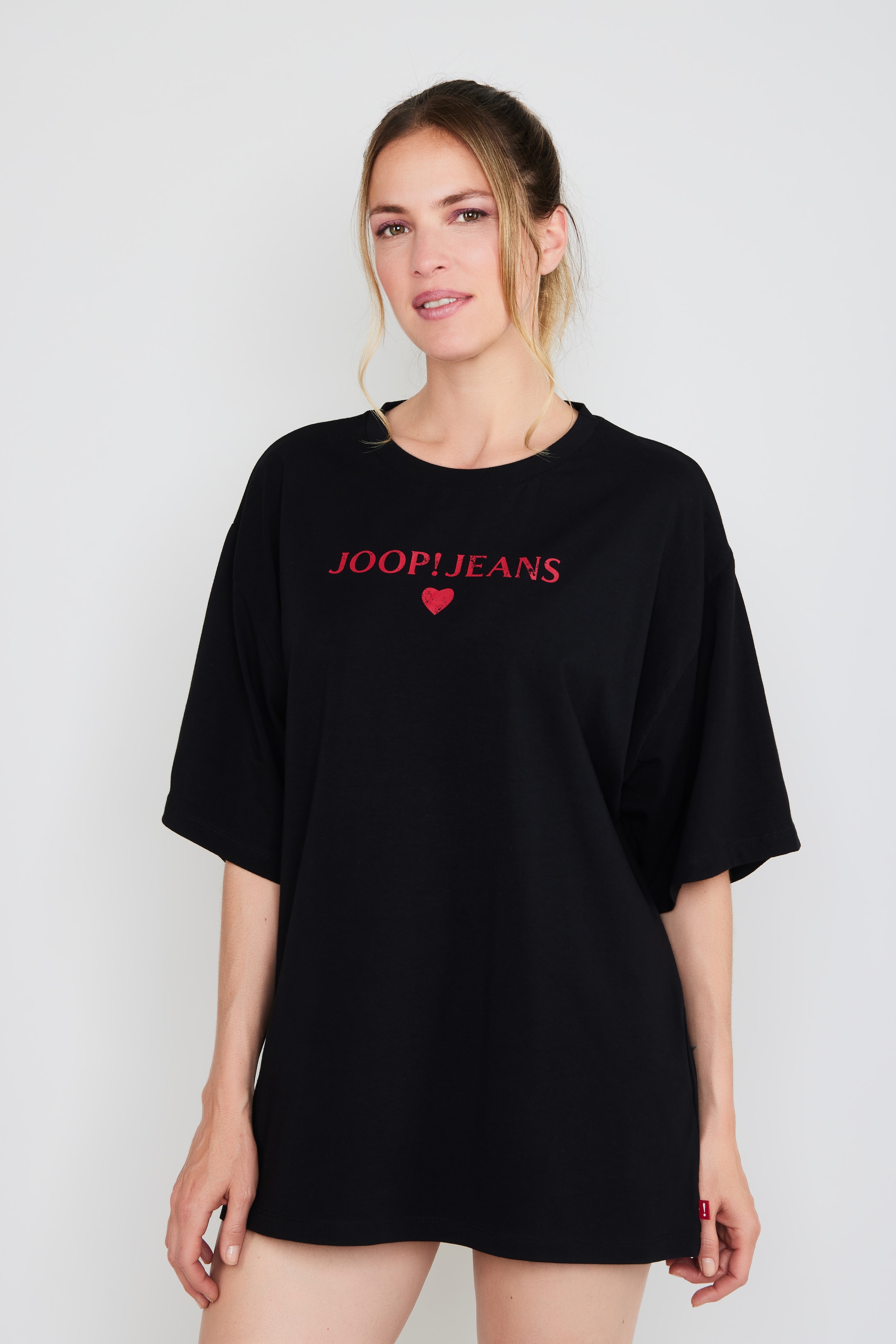 Image of JOOP Jeans T-Shirt "After Dark (JOOP Jeans)" Logo-Schriftzug vorn, Kurzarm, Rundhalsausschnitt