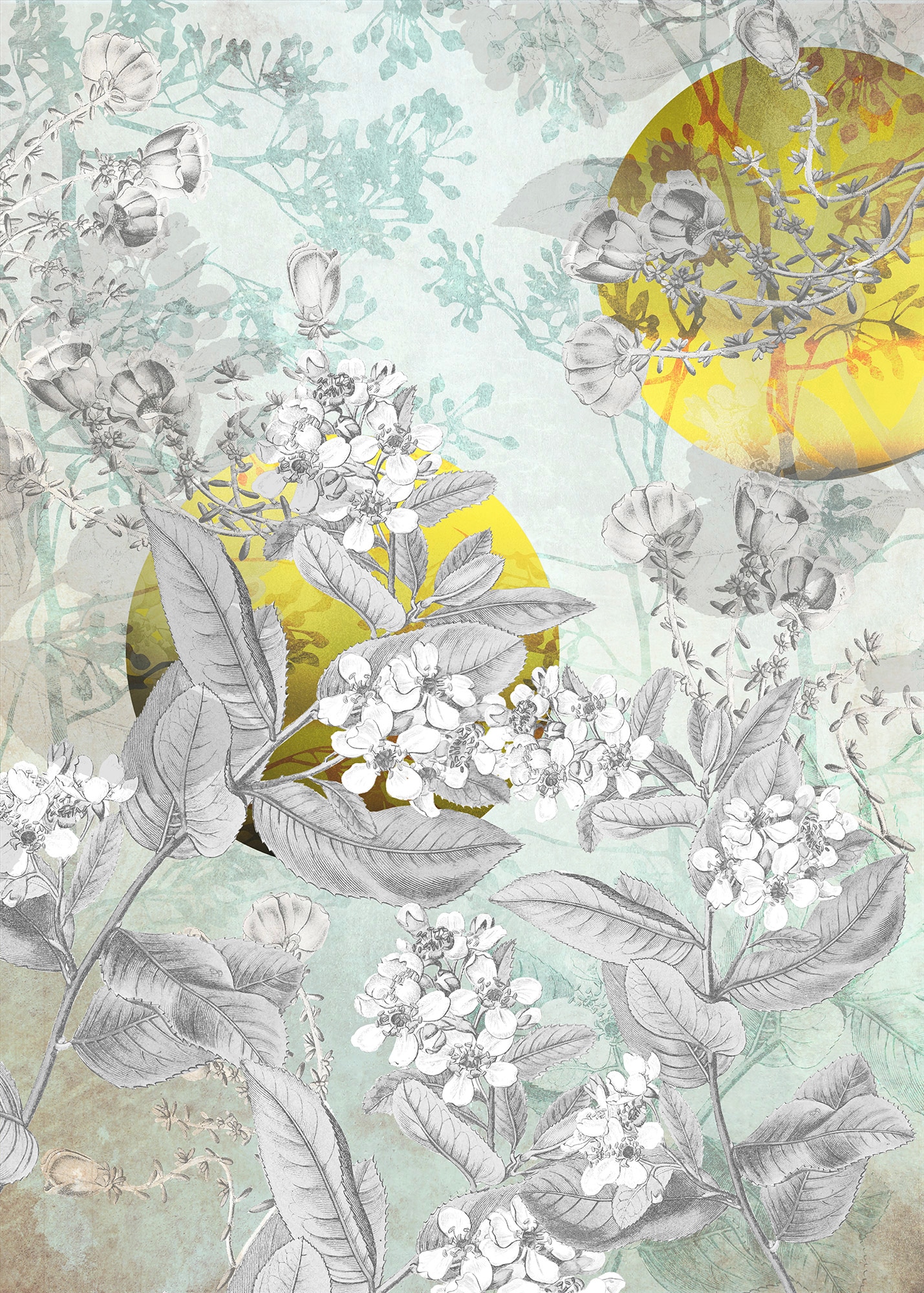 Image of Komar Vliestapete "Digitaldruck Vlies - Golden Sun - Grösse 200 x 280 cm" bedruckt glatt Wohnzimmer, Schlafzimmer