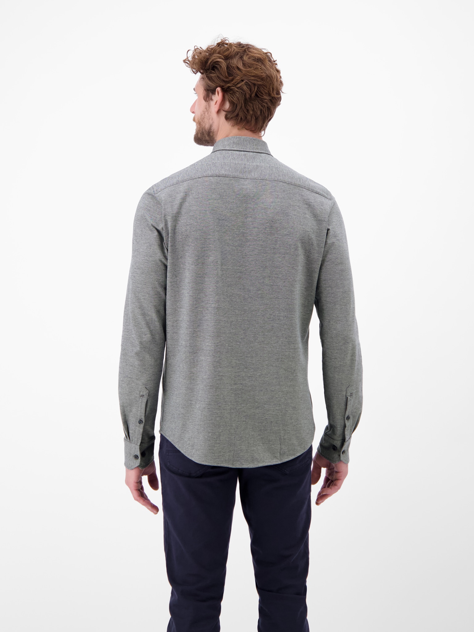 LERROS Langarmhemd mit Logo Stickerei