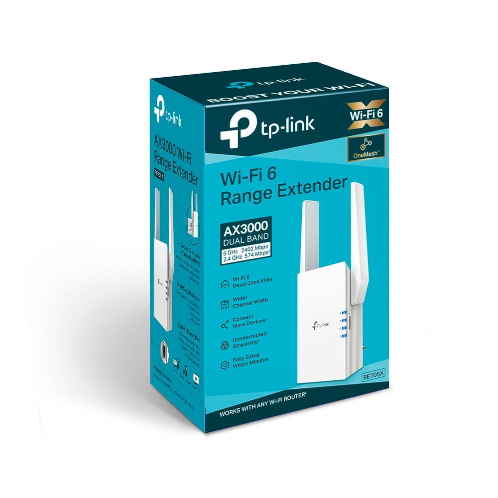 TP-Link WLAN-Repeater »RE705X AX3000 Wi-Fi 6 Range Extender Repeater«