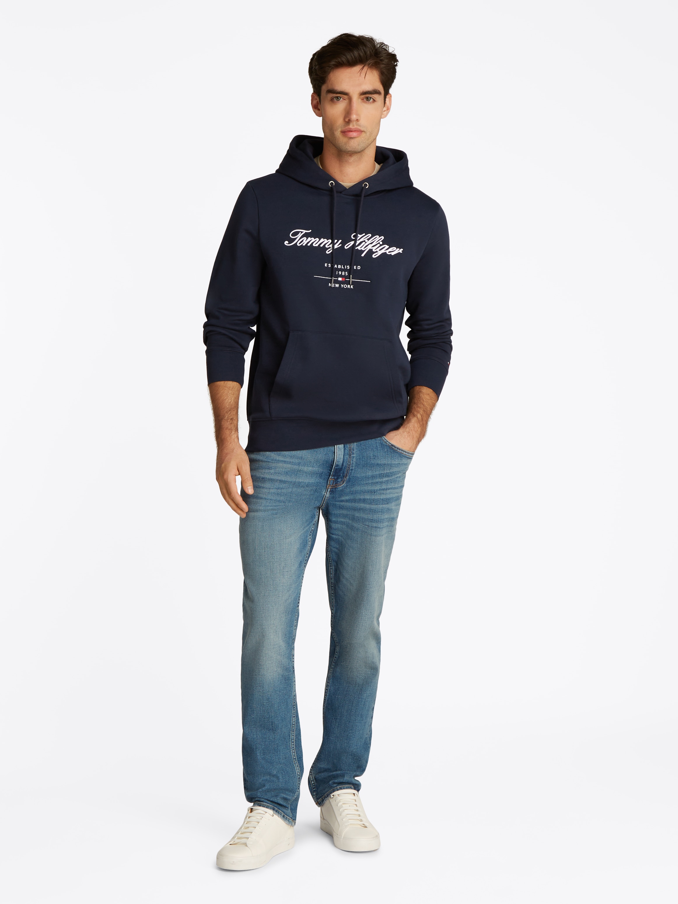 Tommy Hilfiger Hoodie »SCRIPT LOGO HOODY«, mit aufgesticktem Logo