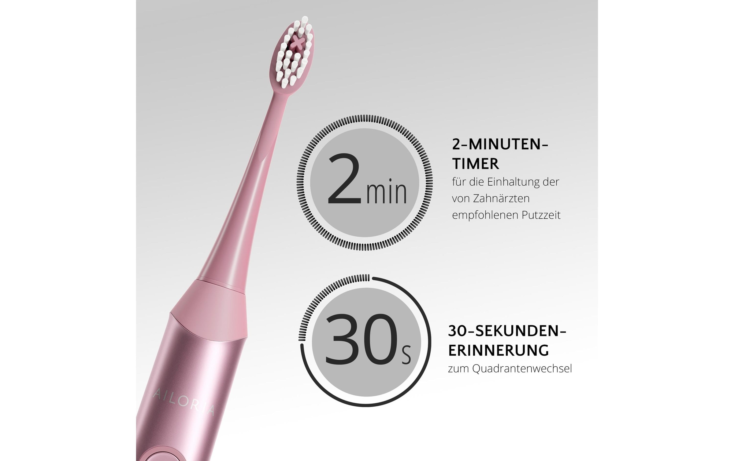 AILORIA »Schallzahnbürste Shine Bright Set« Brosse à dents sonique édition été avec étui