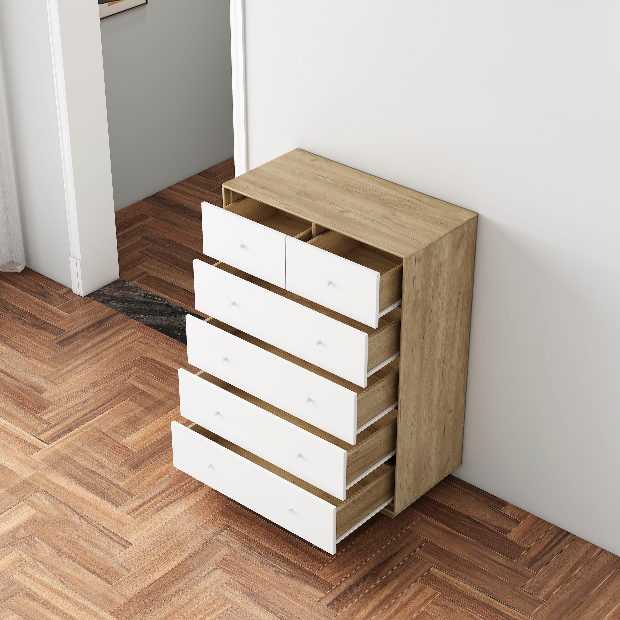 GOODproduct Kommode »Blaire« kratzfeste Melaminoberfläche, ABS-Kanten und FSC-zertifiziertem Holz