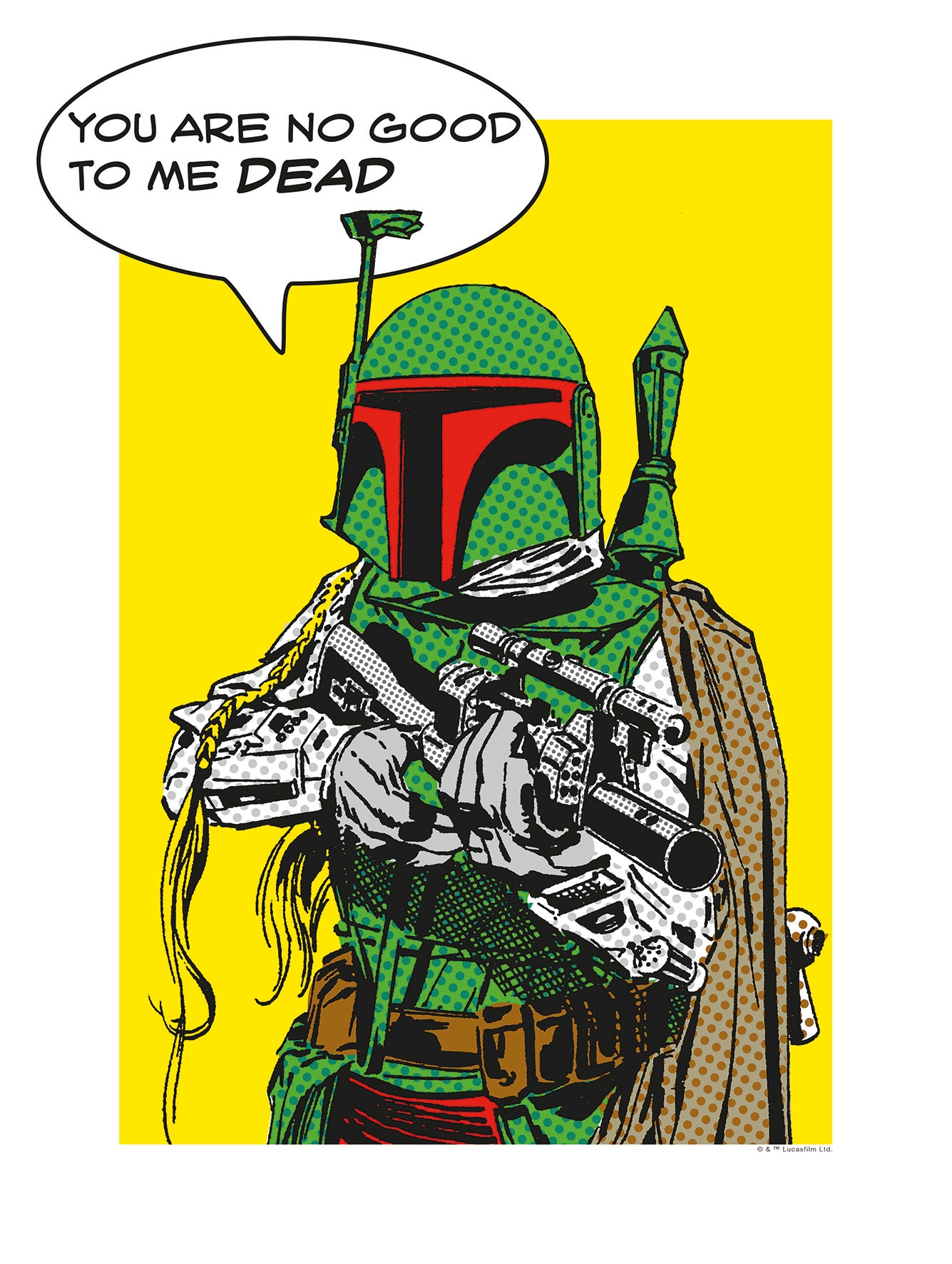 Image of Komar Poster "Star Wars Classic Comic Quote Boba Fett" Star Wars 1 Stk. tlg. Kinderzimmer, Schlafzimmer, Wohnzimmer