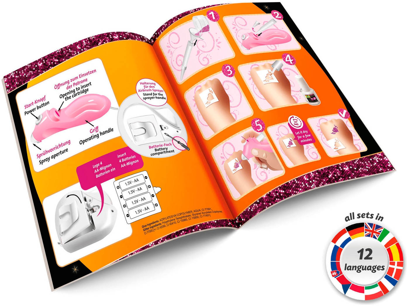 Lena® Set créatif »Airbrush Tattoo Studio«