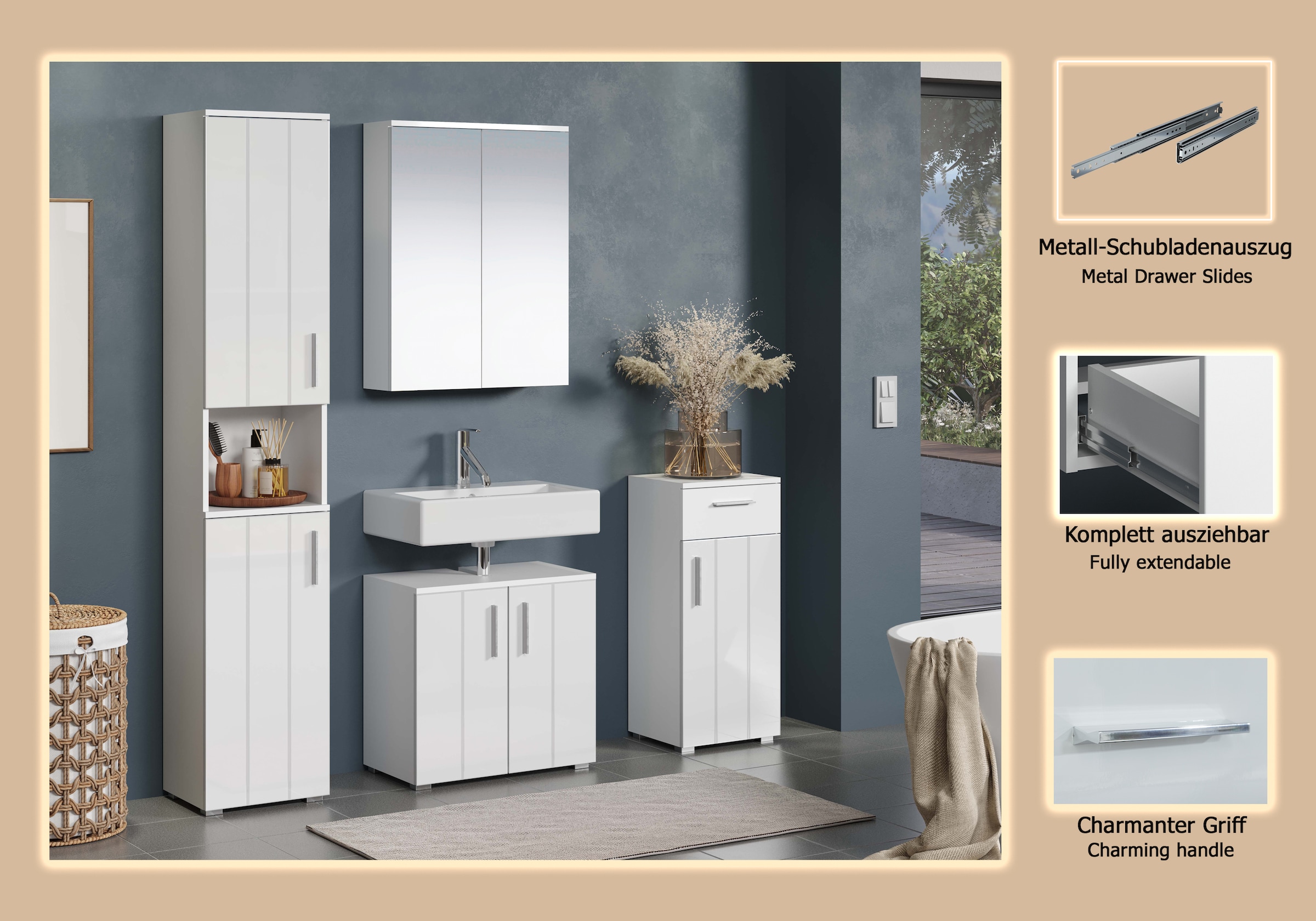 welltime Ensemble de salle de bains »Prag« Set, 4 cuis tlg.