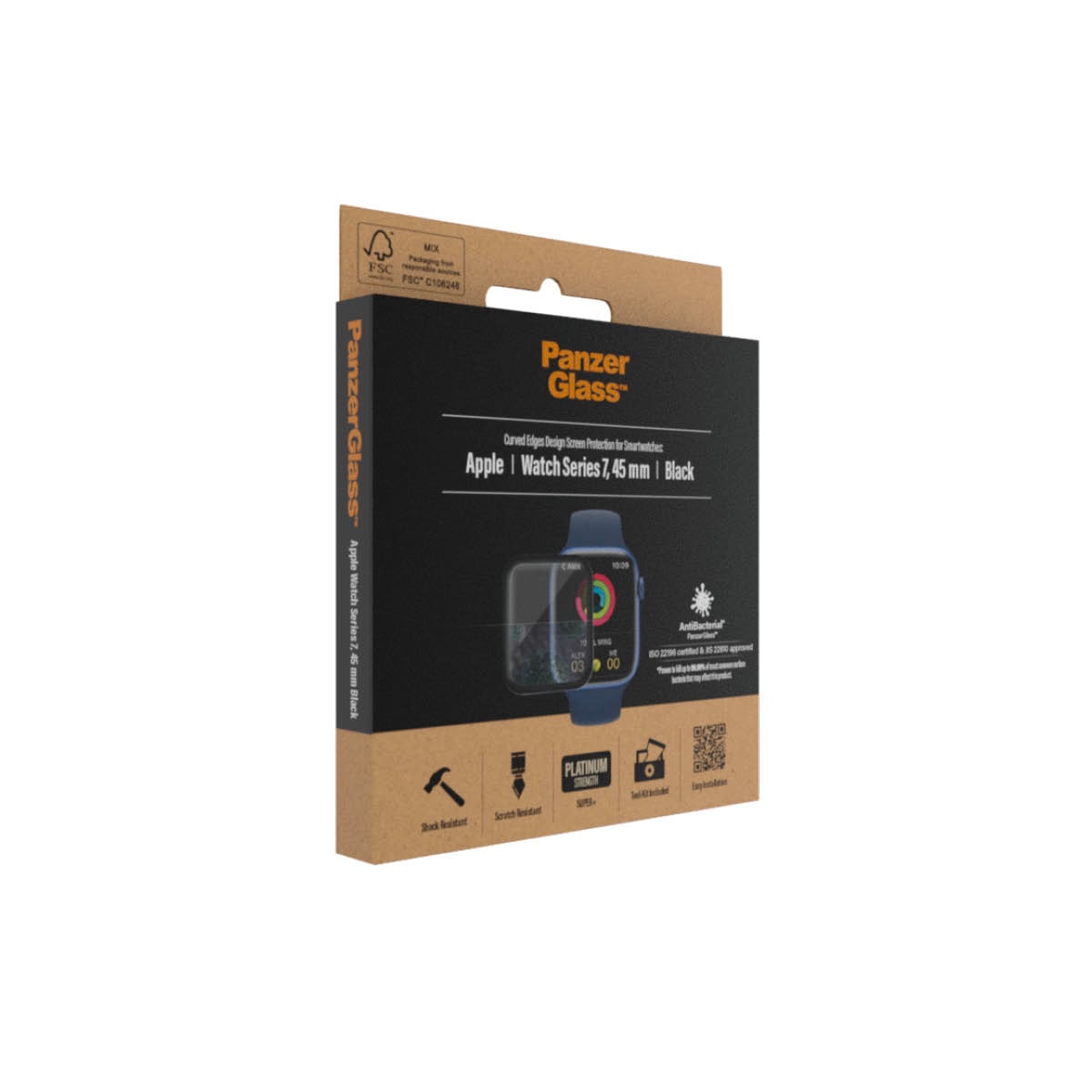 PanzerGlass Verre de protection d'écran »Screen Protector Glass« für Apple Watch Series 7/8 45mm