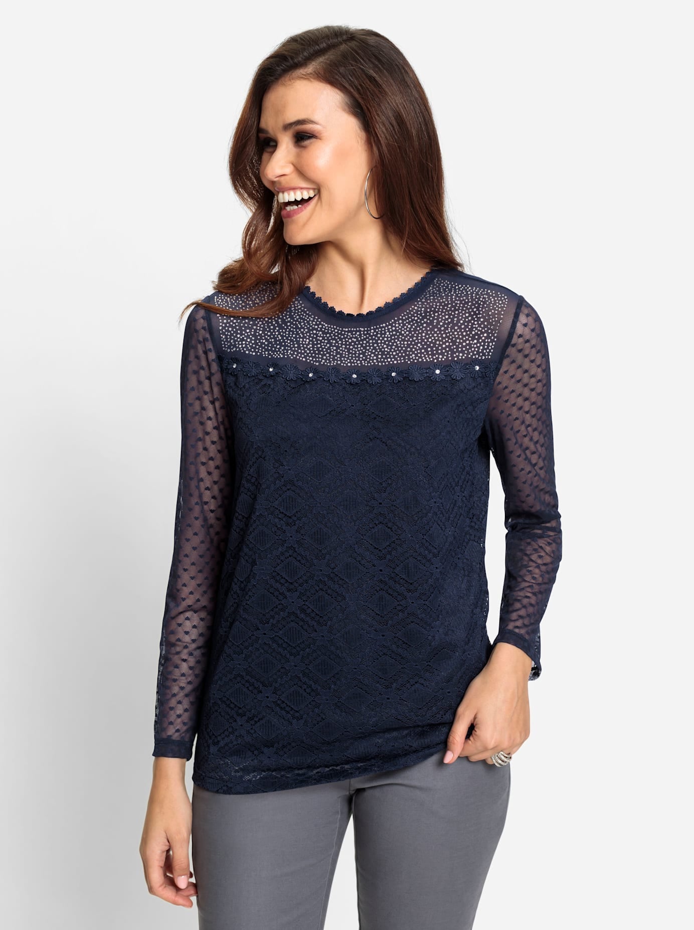 Lady Spitzenshirt »Shirt«, (1 tlg.)