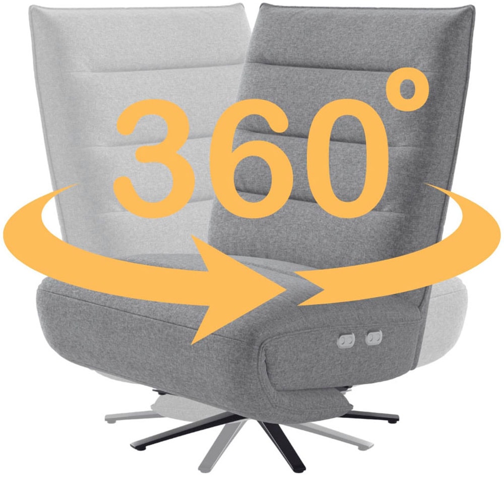 sit&more Fauteuil TV »Eve« mit Herz-Waage und 2 Motoren, Bedienfelder im Sitz